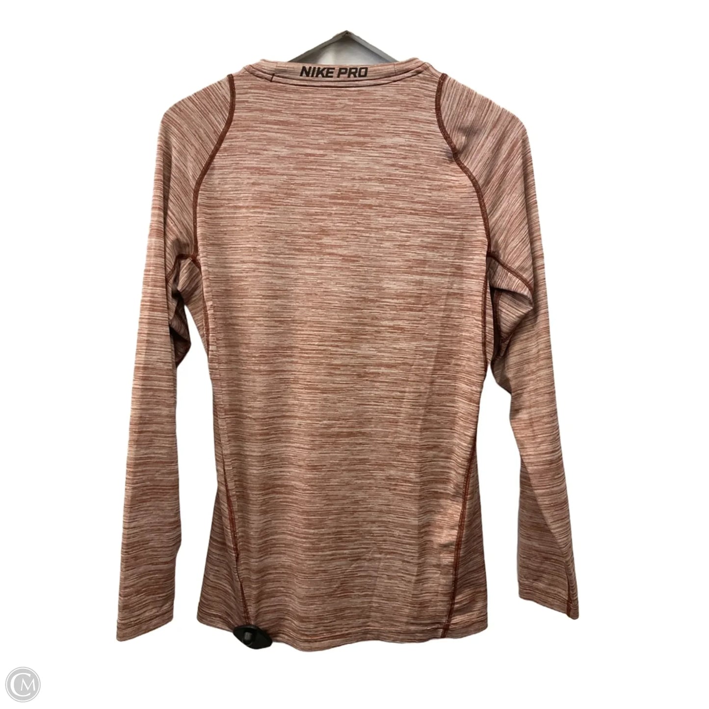 Athletic Top Long Sleeve Crewneck By Nike Apparel In Orange, Size: S