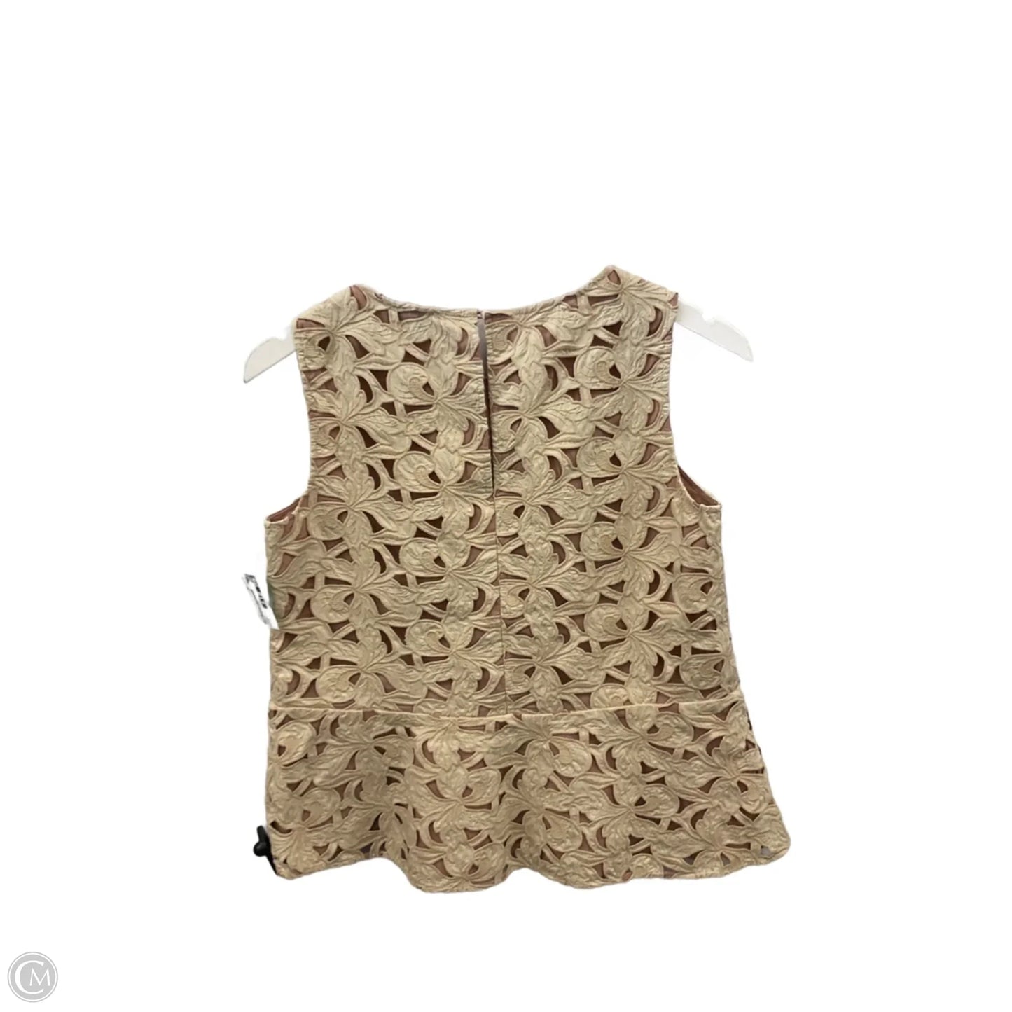 Top Sleeveless By Ann Taylor In Beige, Size: S