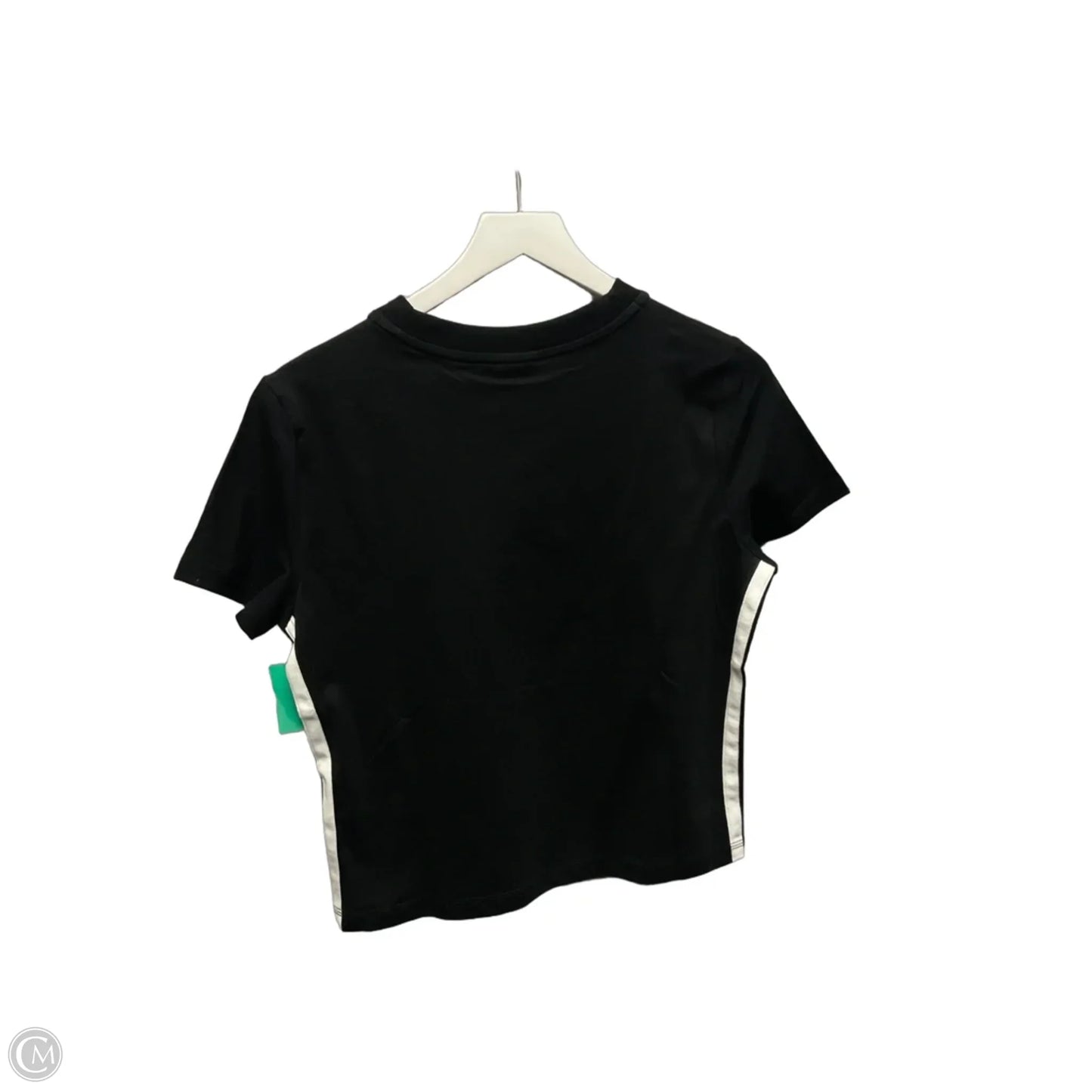 Athletic Top Short Sleeve By Adidas In Black, Size: L