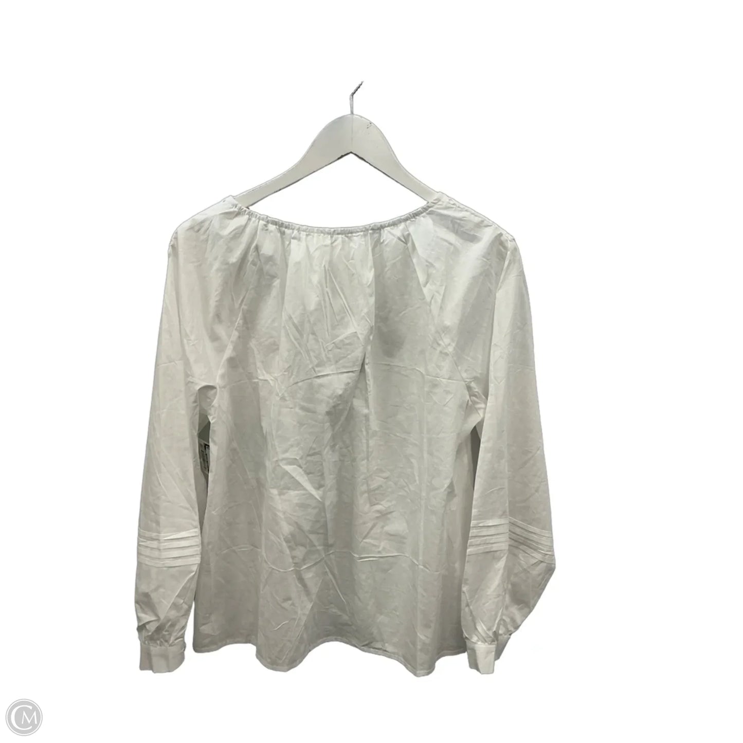 Top Long Sleeve By Clothes Mentor In White, Size: M