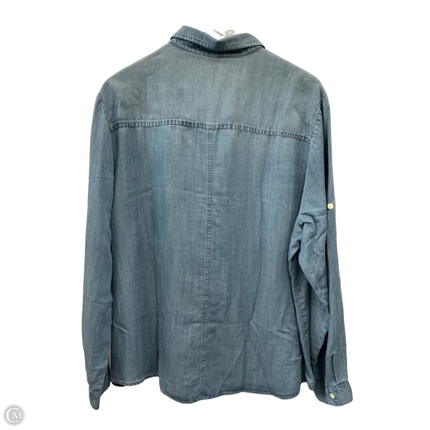 Top Long Sleeve By Quince In Blue Denim, Size: Xl