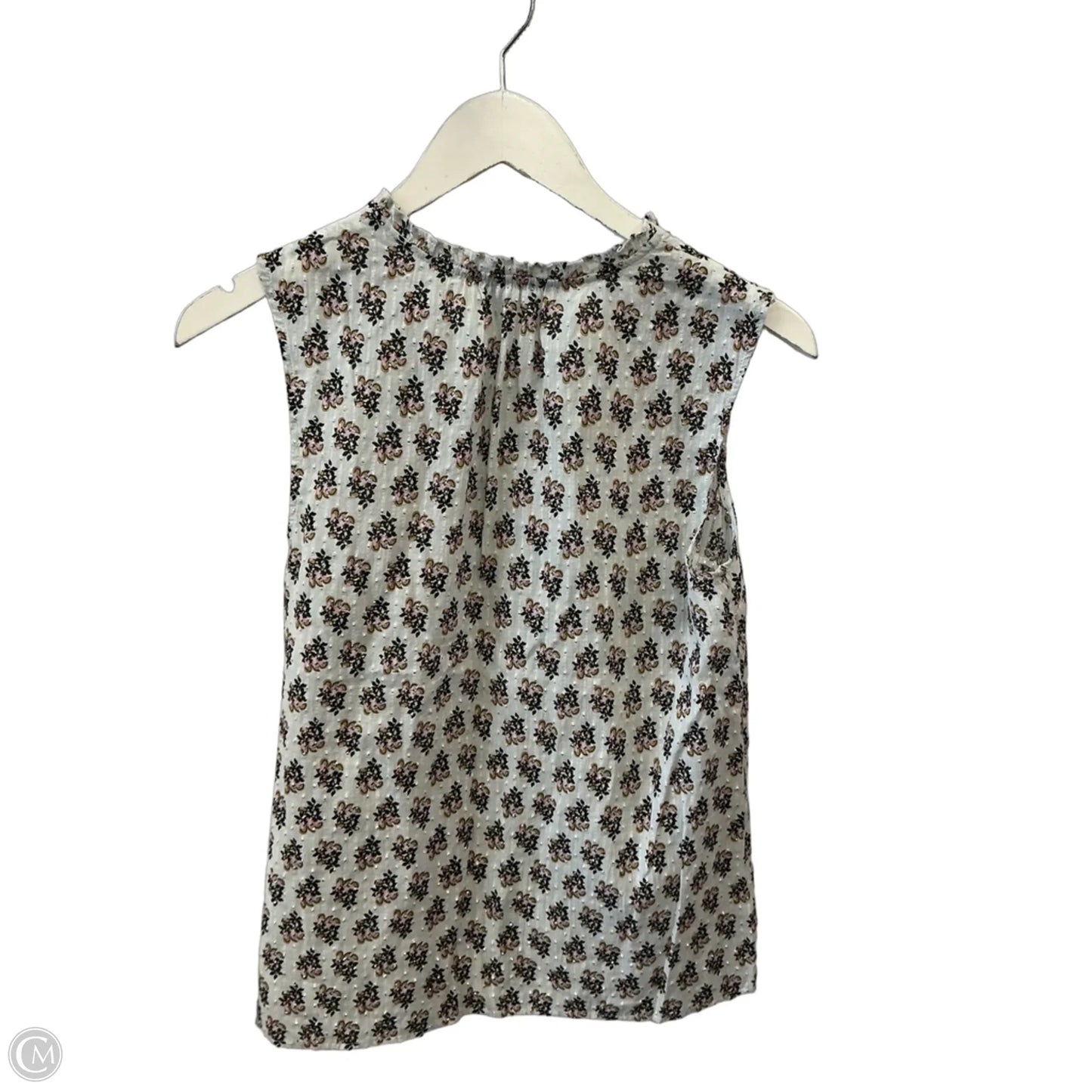 Top Sleeveless By Talbots In Green & Pink, Size: M