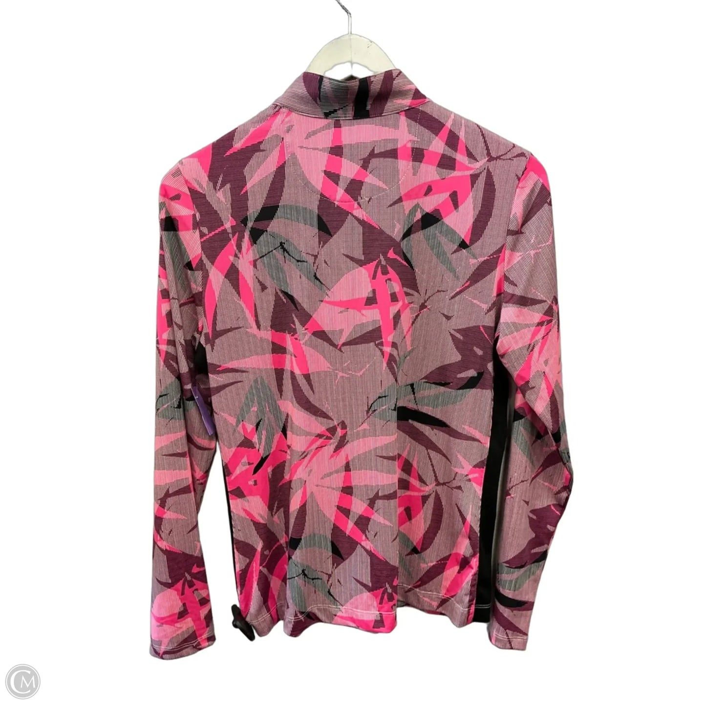 Athletic Top Long Sleeve Collar By Tail In Pink, Size: M