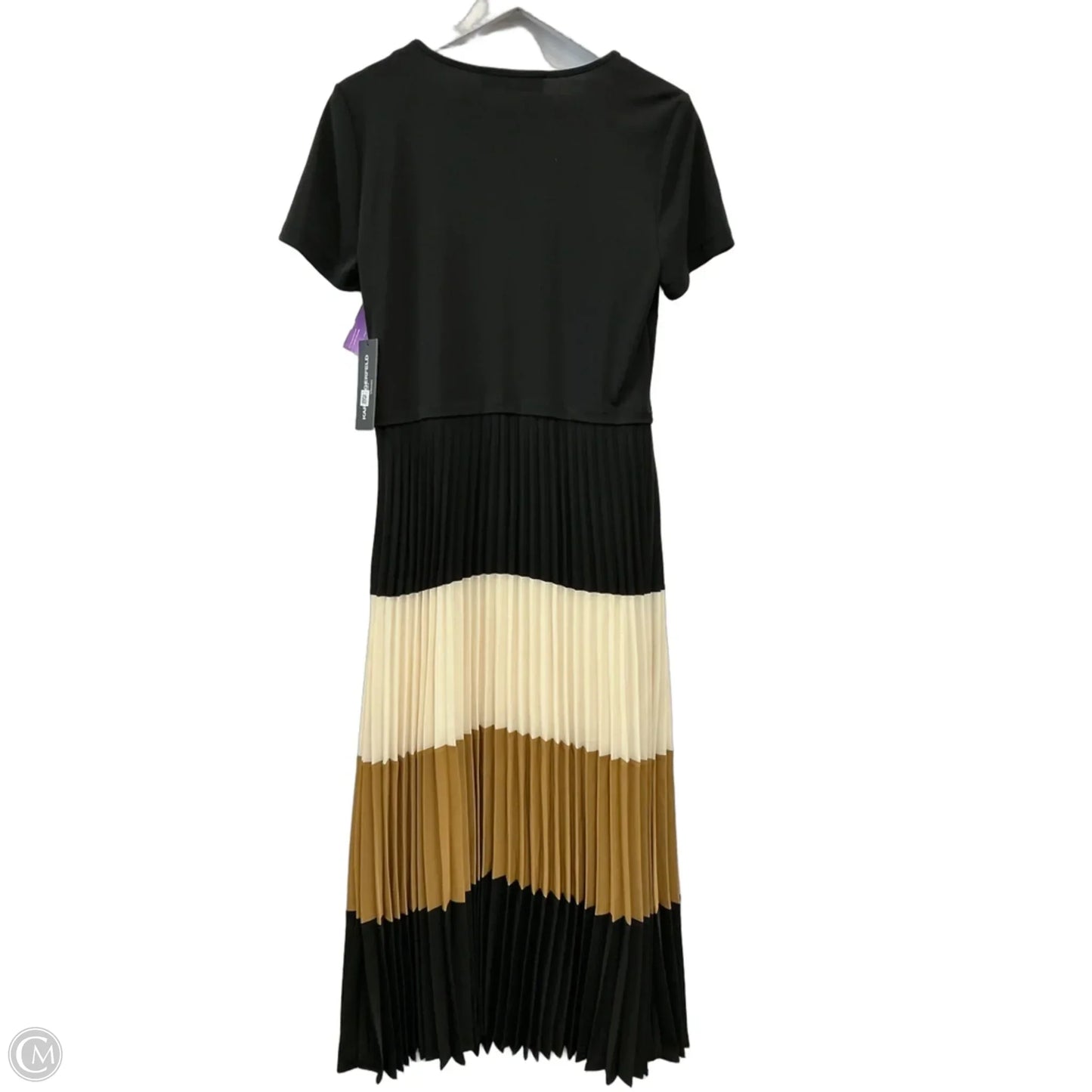 Dress Designer By Karl Lagerfeld In Black & Brown, Size: M
