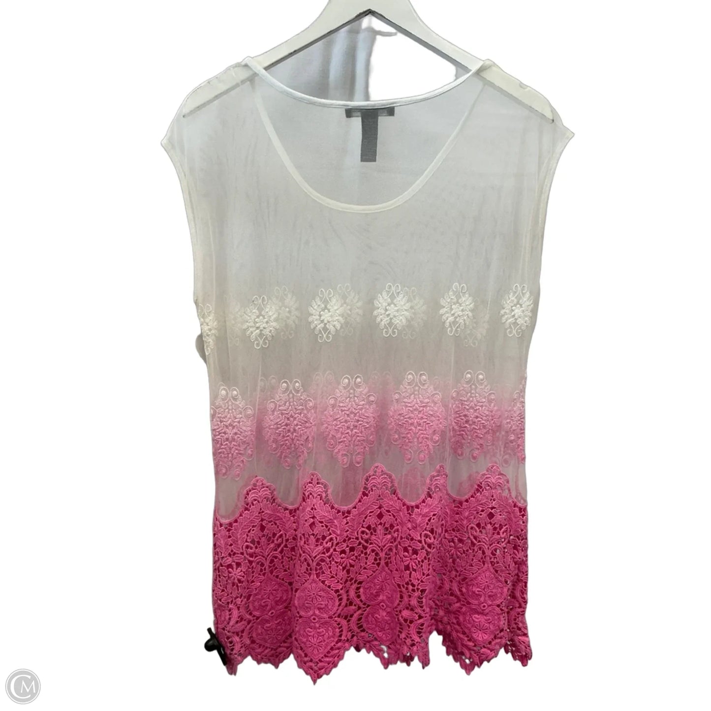 Top Short Sleeve By Inc In Pink, Size: L