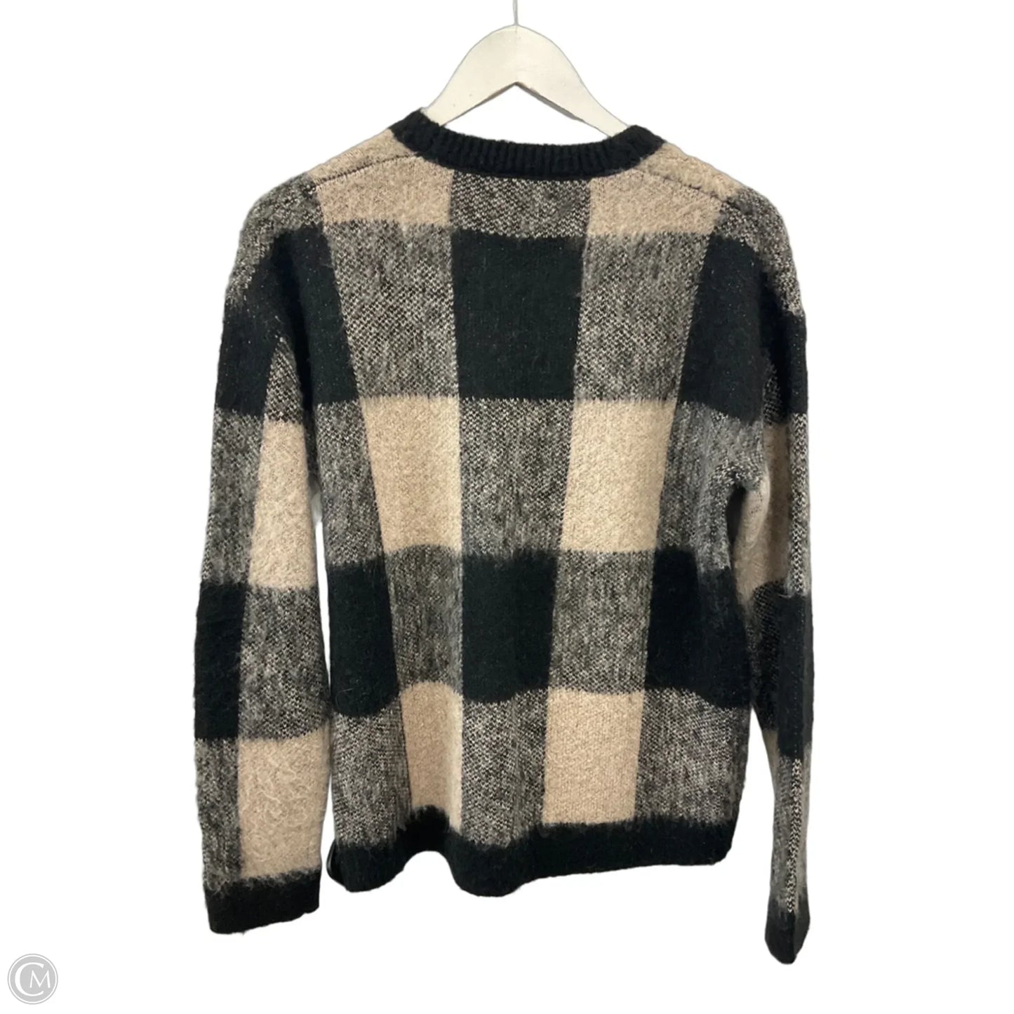 Sweater By Lucky Brand In Black & Cream, Size: M