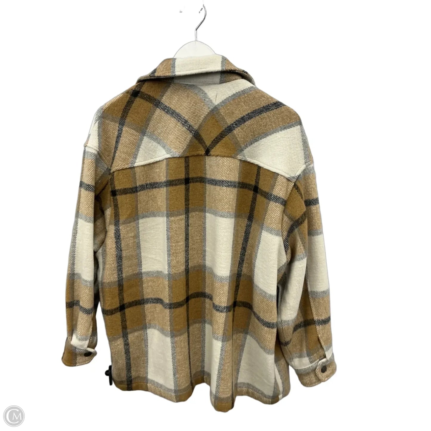 Jacket Shirt By Workshop In Tan, Size: L