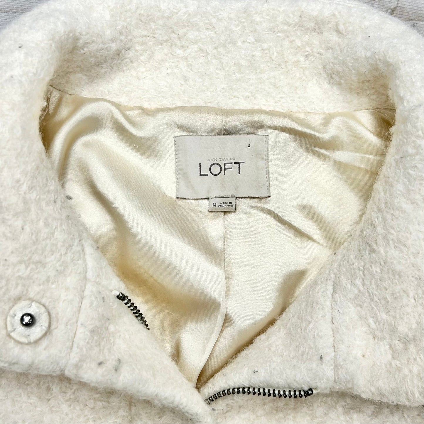 Coat Peacoat By Loft In Cream, Size: M