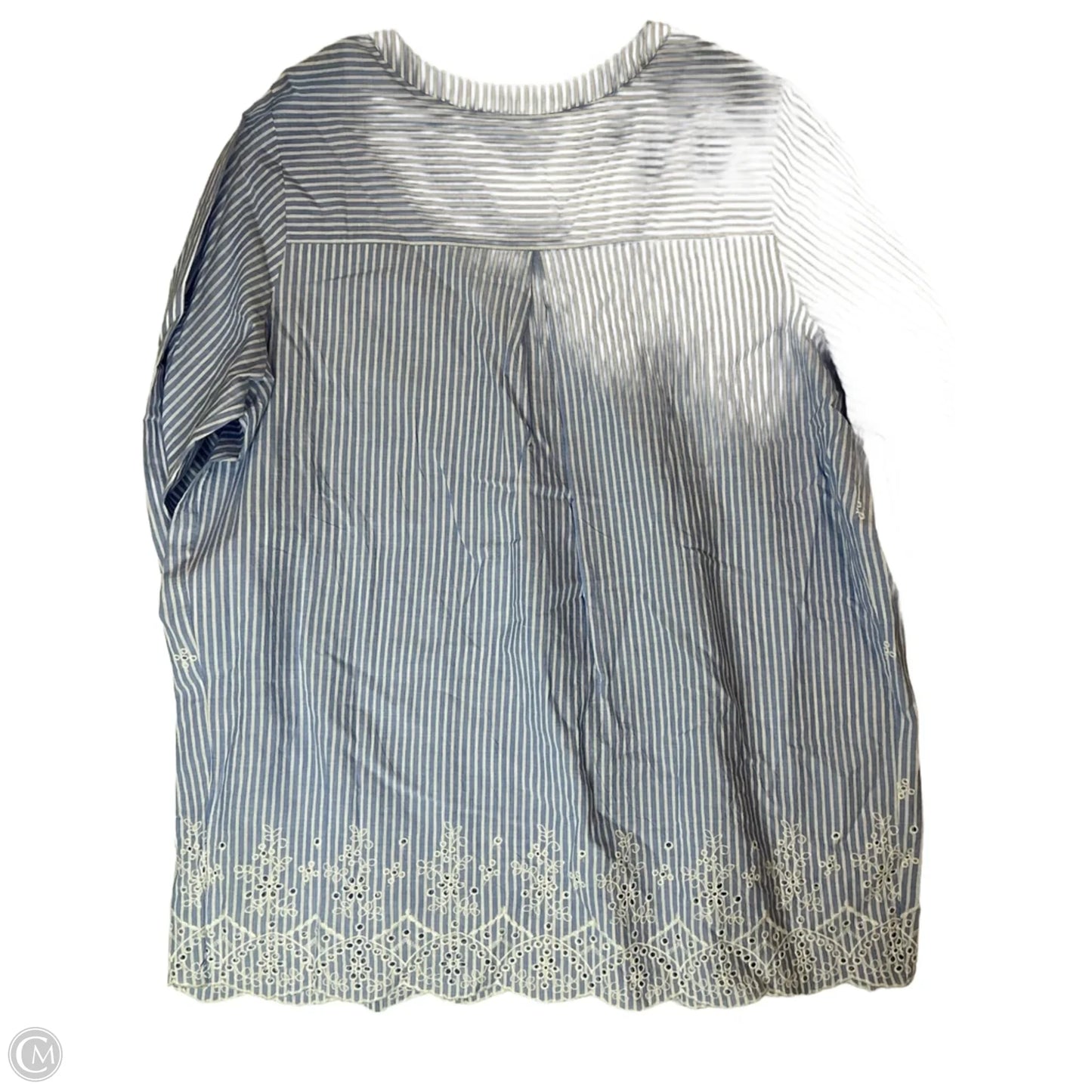 Top Long Sleeve By Woman Within In Striped Pattern, Size: L