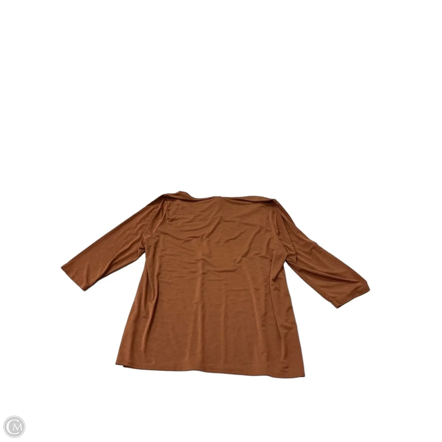 Top Long Sleeve By Dear Scarlett In Brown, Size: 1x