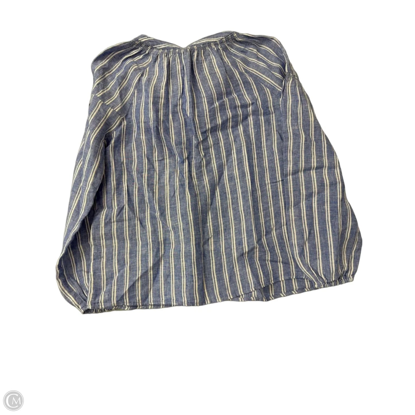 Top Long Sleeve By Talbots In Striped Pattern, Size: M