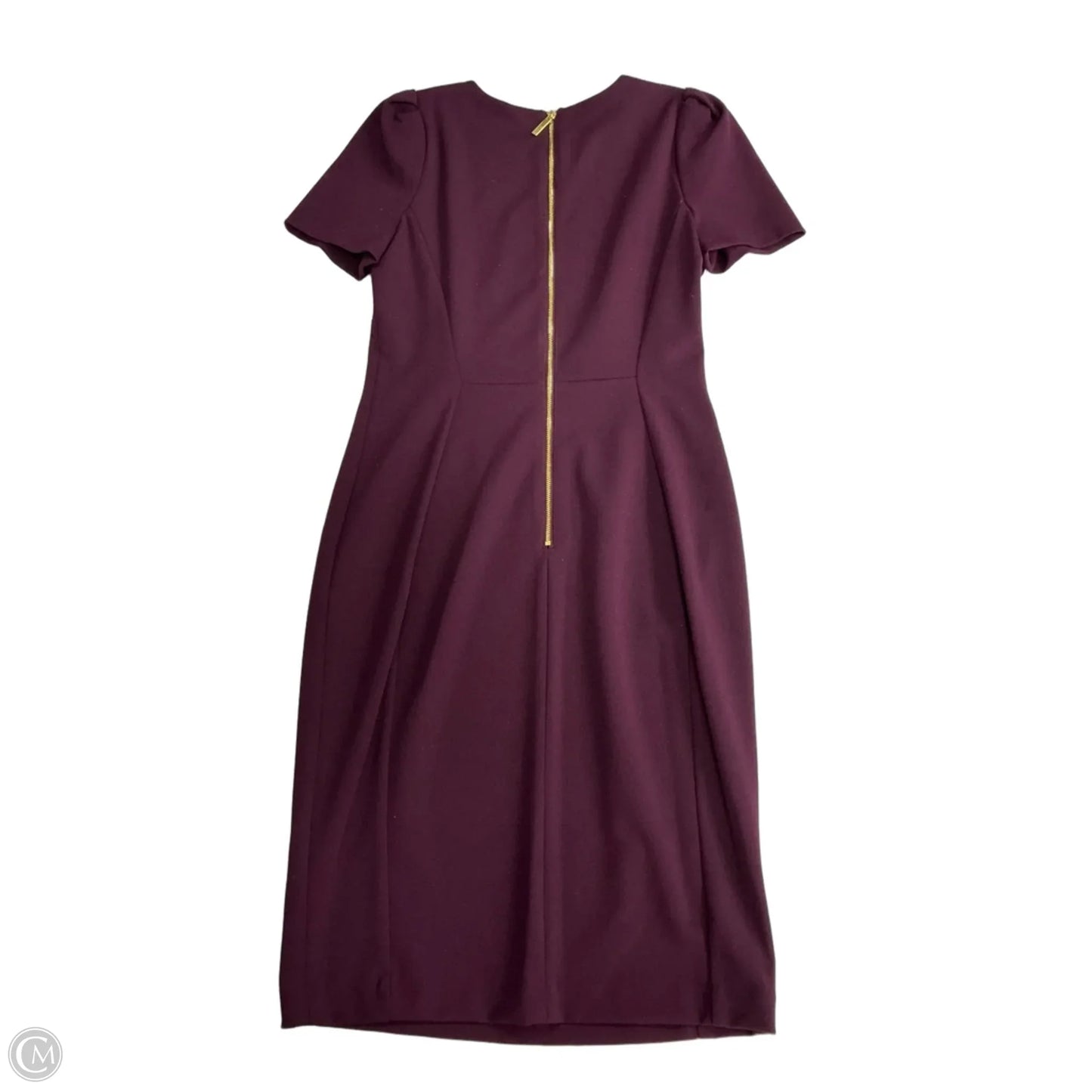 Dress Work By Calvin Klein In Maroon, Size: S
