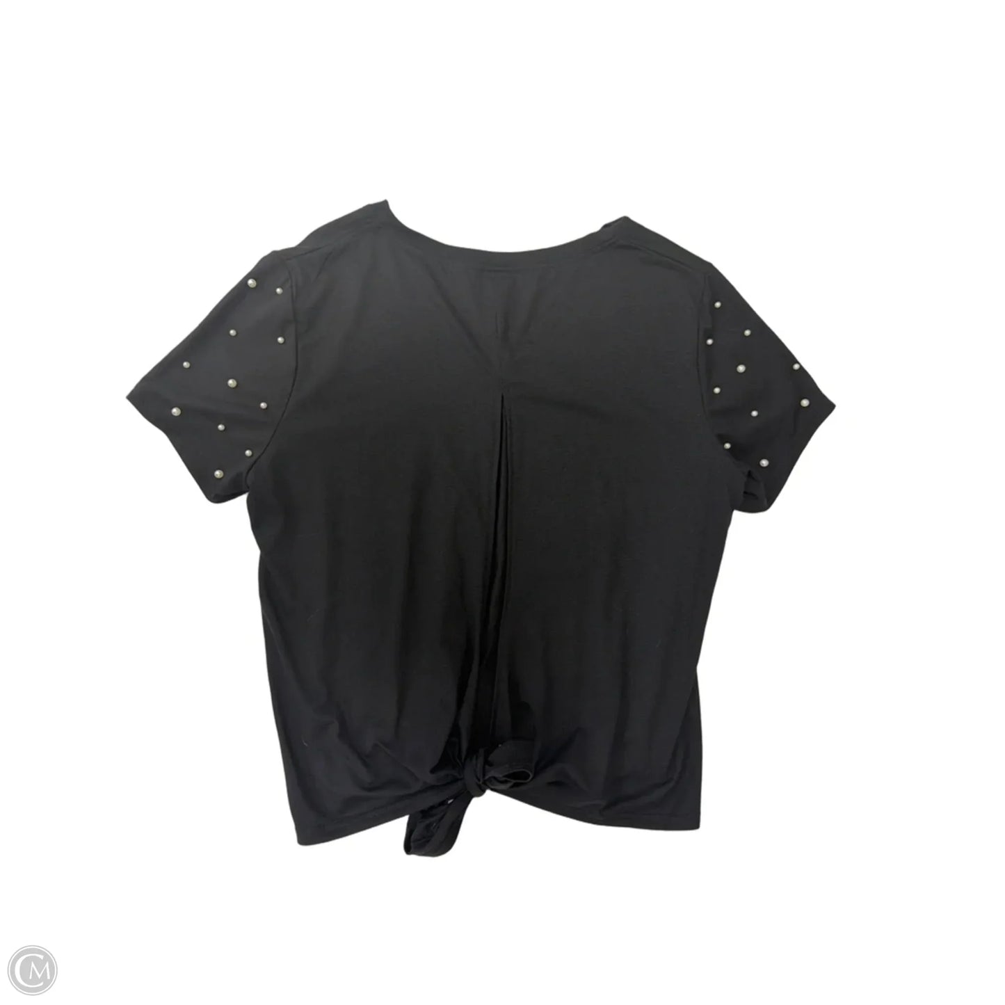 Top Short Sleeve By Shein In Black, Size: Xl