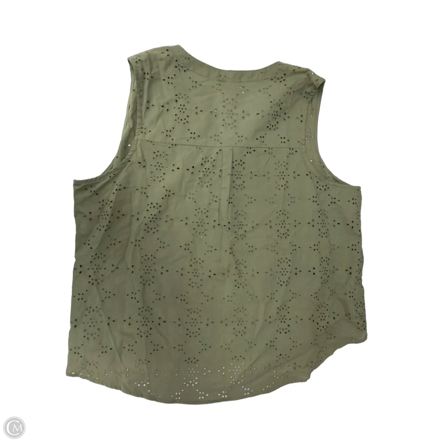 Top Sleeveless By Falls Creek In Green, Size: 3x