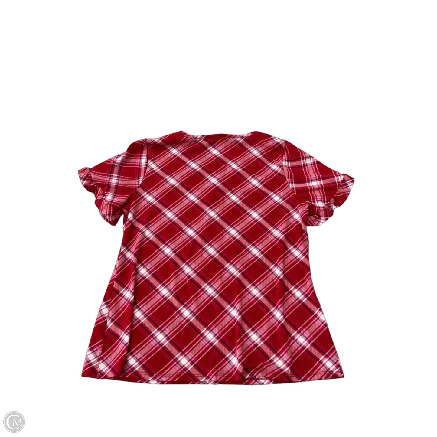 Top Short Sleeve By Elle In Pink & Red, Size: M