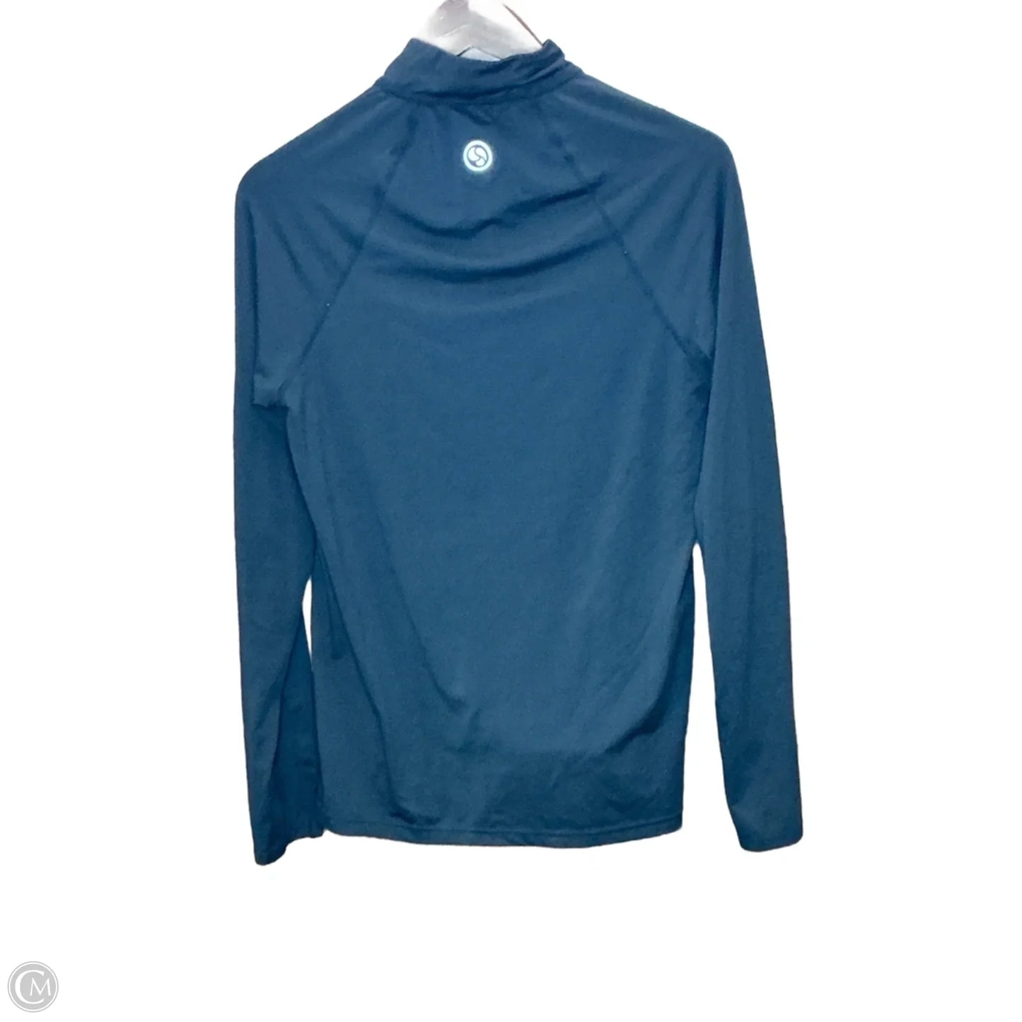 Athletic Top Long Sleeve Collar By climatesmart In Black, Size: M