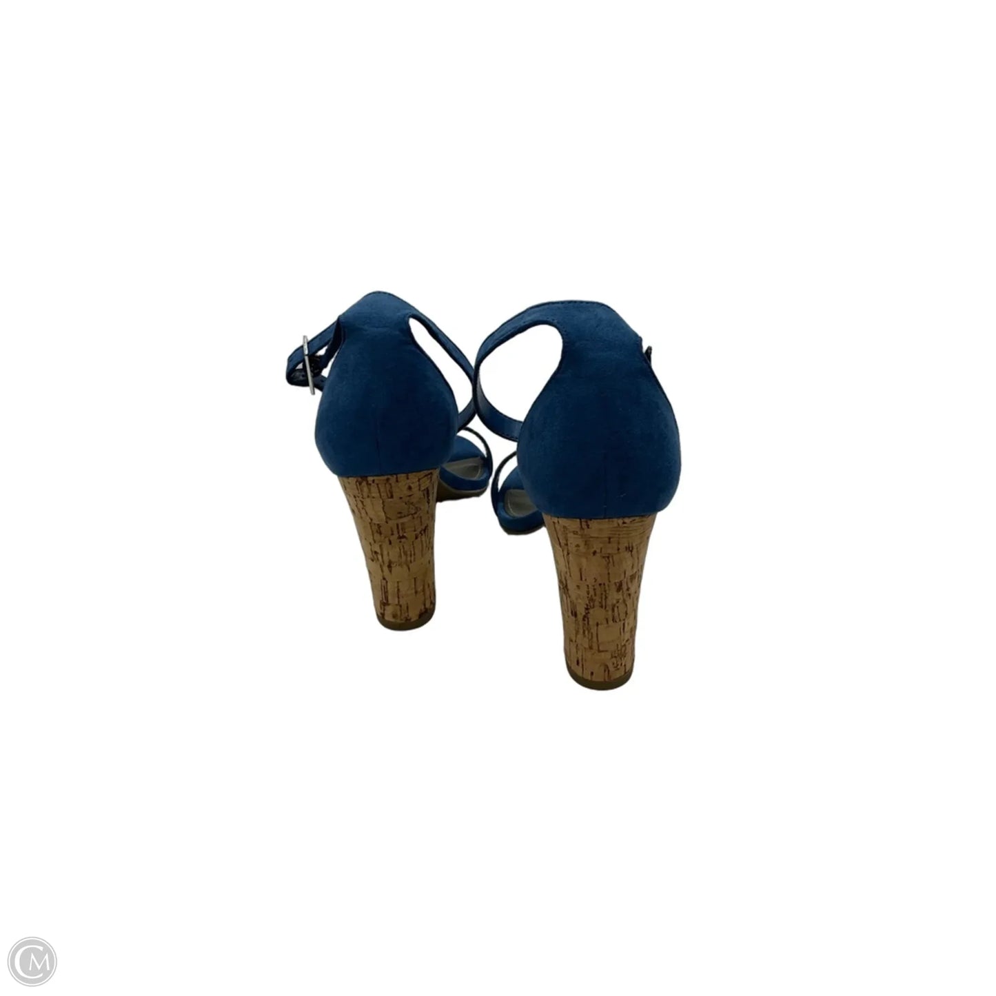 Sandals Heels Block By Worthington In Blue, Size: 8