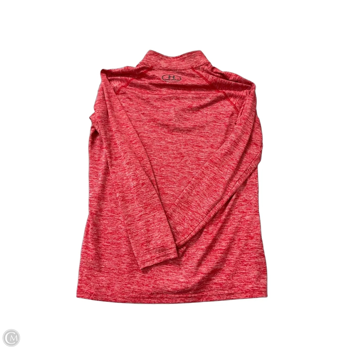Athletic Top Long Sleeve Collar By Under Armour In Red, Size: S