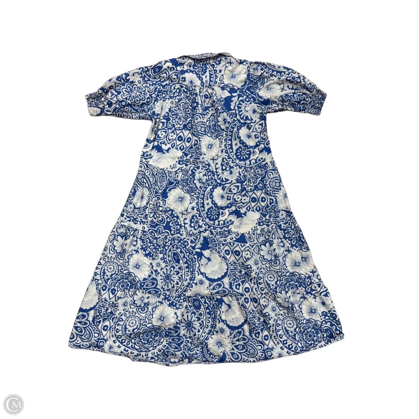 Dress Casual Maxi By Umgee In Blue & Cream, Size: M