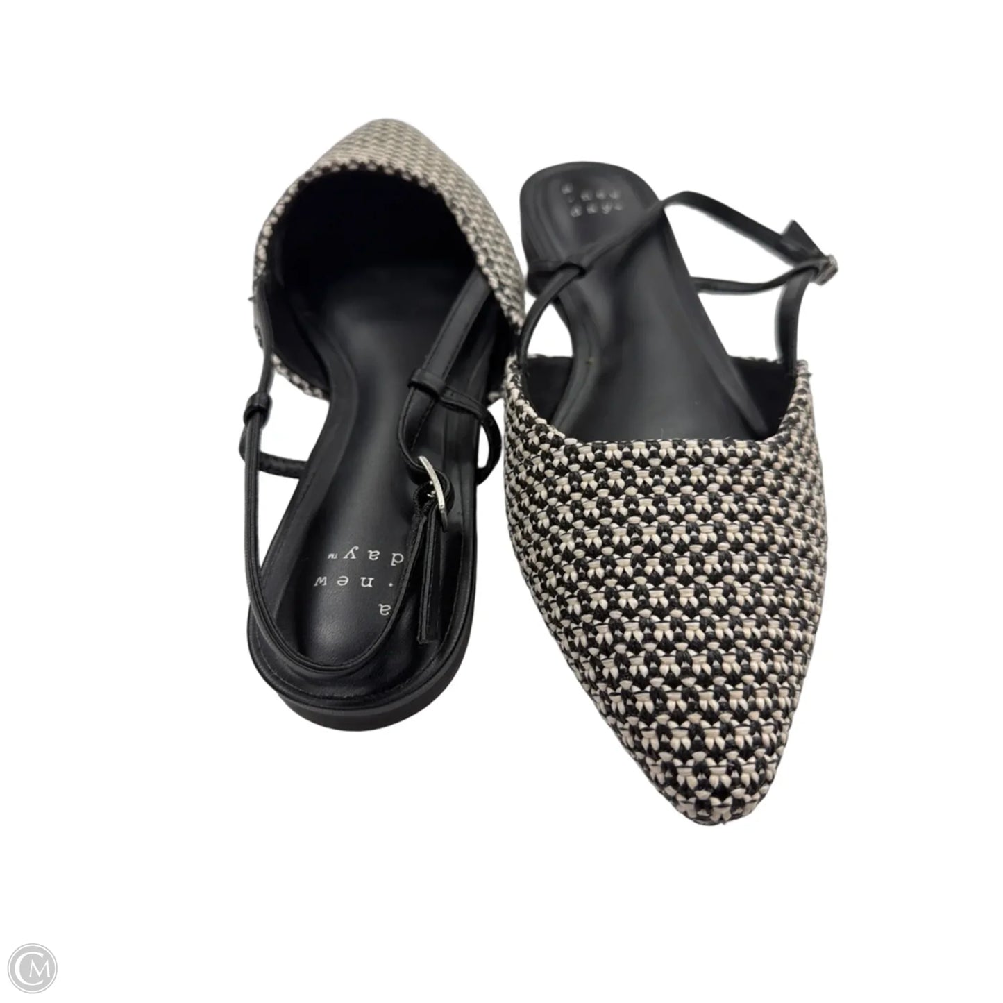 Shoes Flats By A New Day In Black & Cream, Size: 6.5