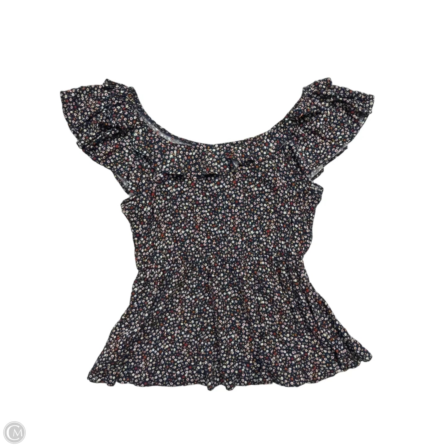 Top Short Sleeve By Maurices In Floral Print, Size: M