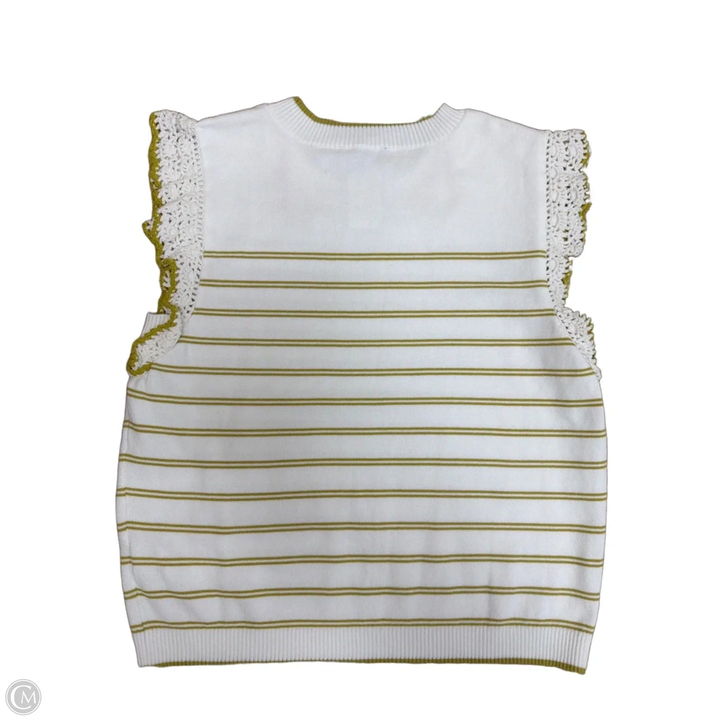 Top Sleeveless By Democracy In Striped Pattern, Size: M