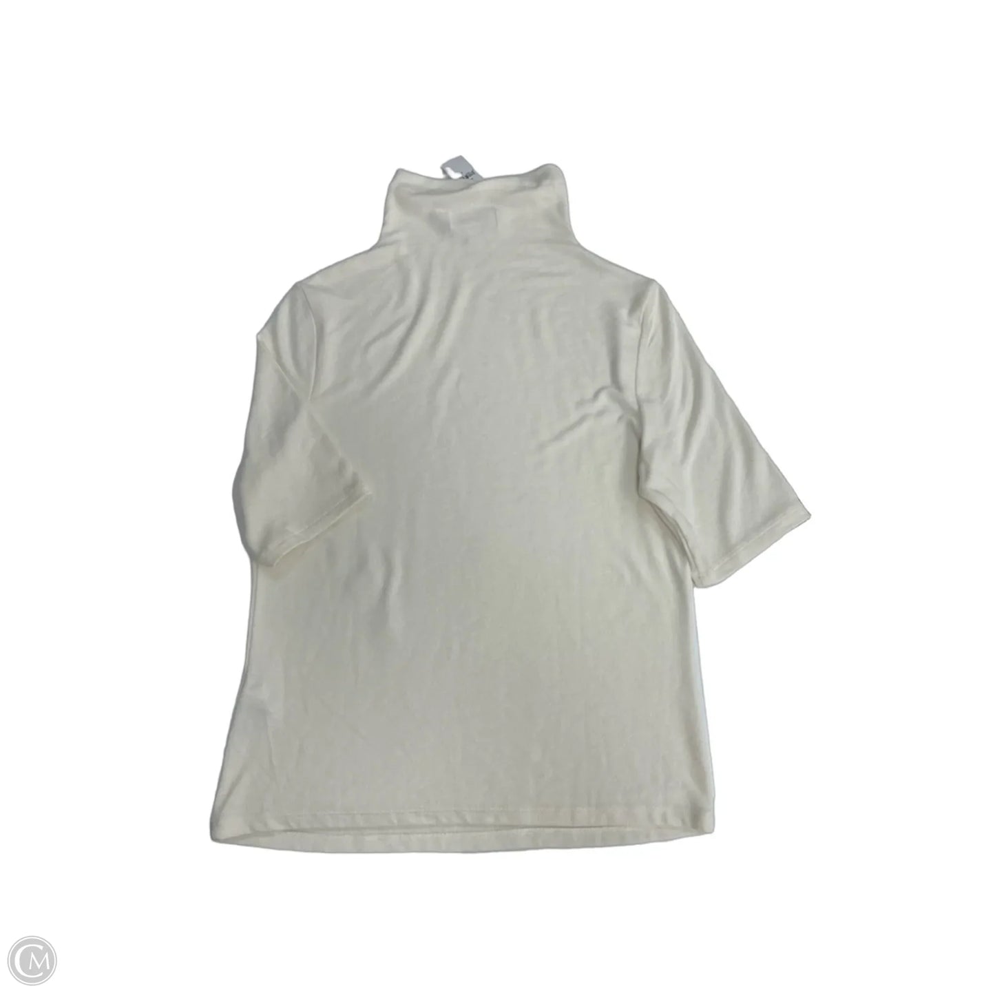 Top Short Sleeve By Banana Republic In Cream, Size: L