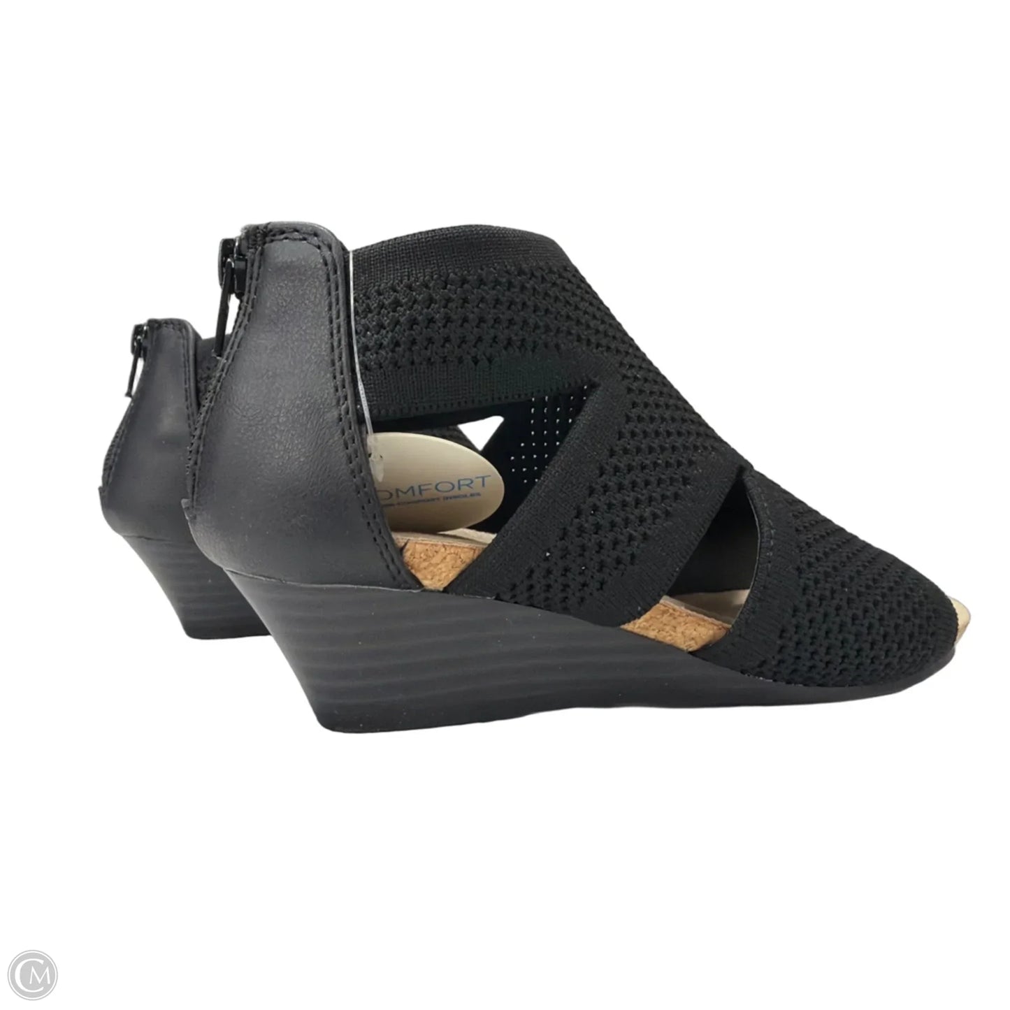 Sandals Flats By Croft And Barrow In Black, Size: 6.5