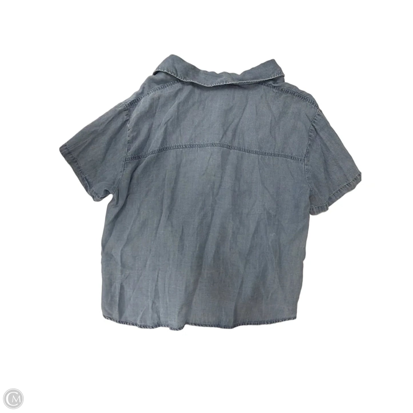 Top Short Sleeve By Jane And Delancey In Blue Denim, Size: L