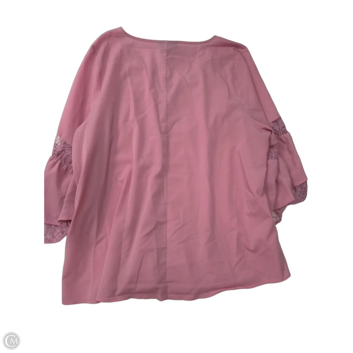 Top 3/4 Sleeve By Lane Bryant In Pink, Size: 1x