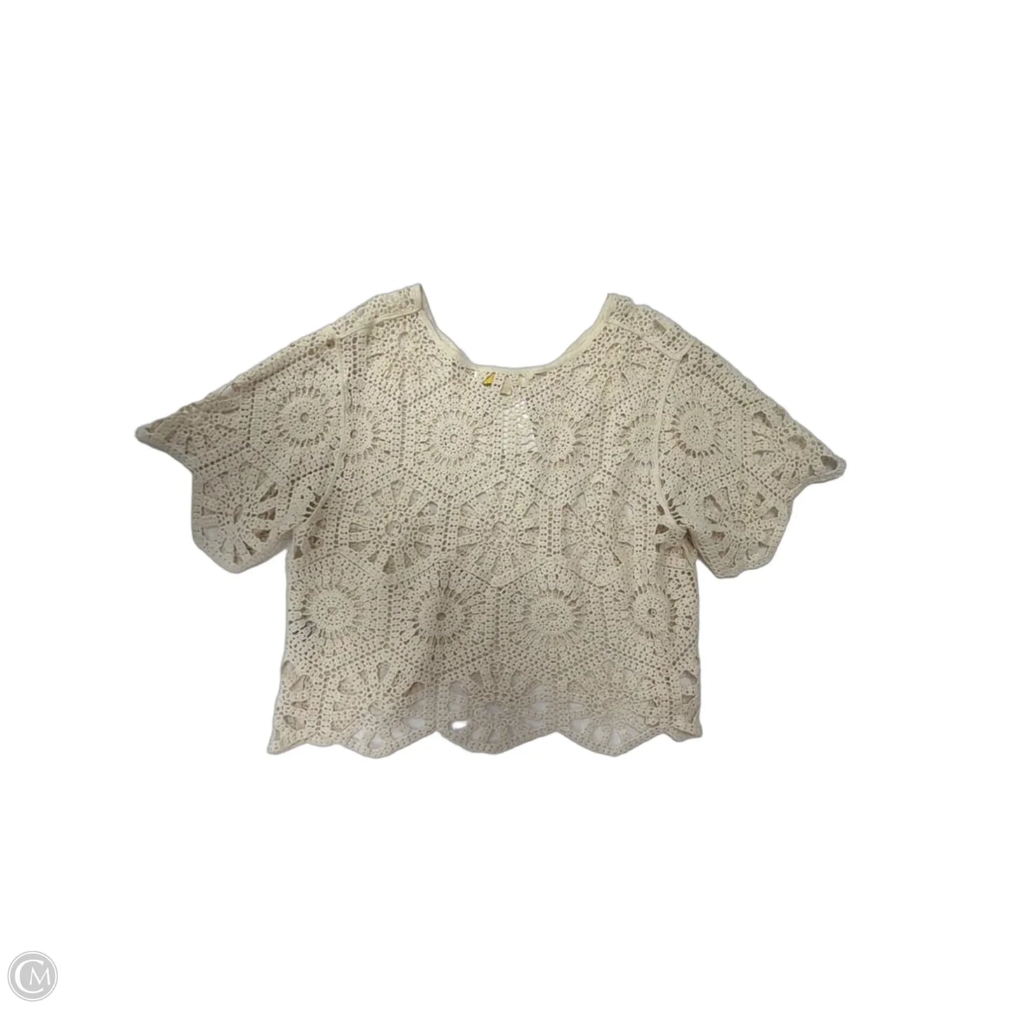 Top Short Sleeve By Rebellion In Cream, Size: S