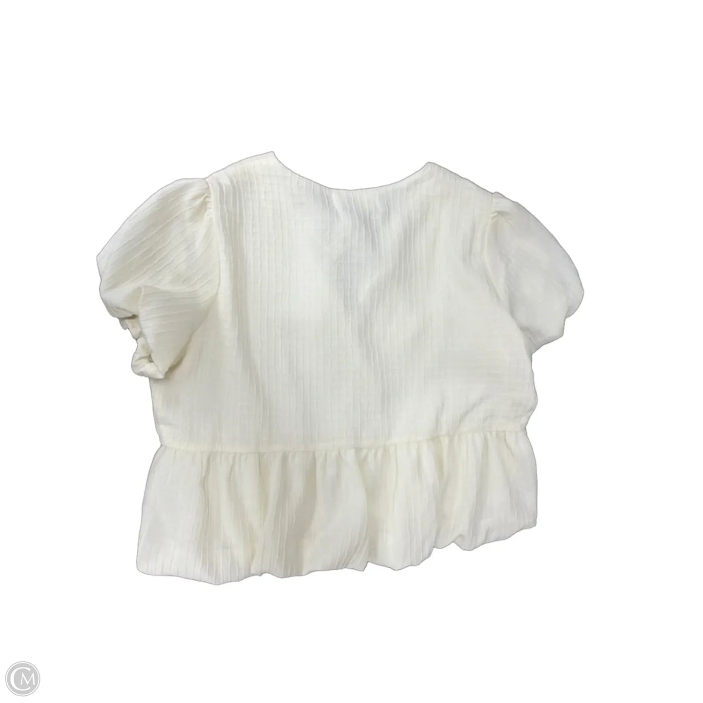 Top Short Sleeve By Clothes Mentor In Cream, Size: Xl