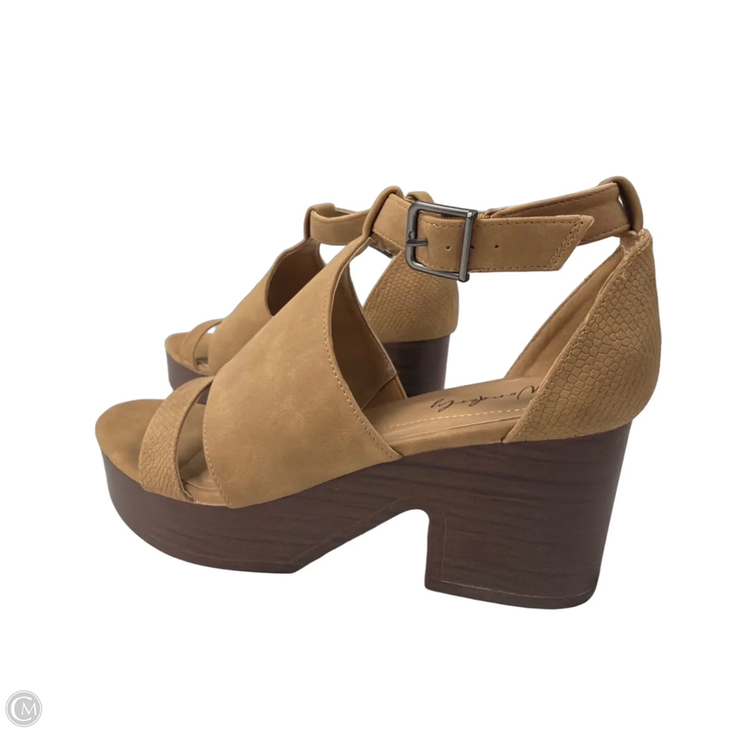 Shoes Heels Block By Wonderly In Brown, Size: 8.5