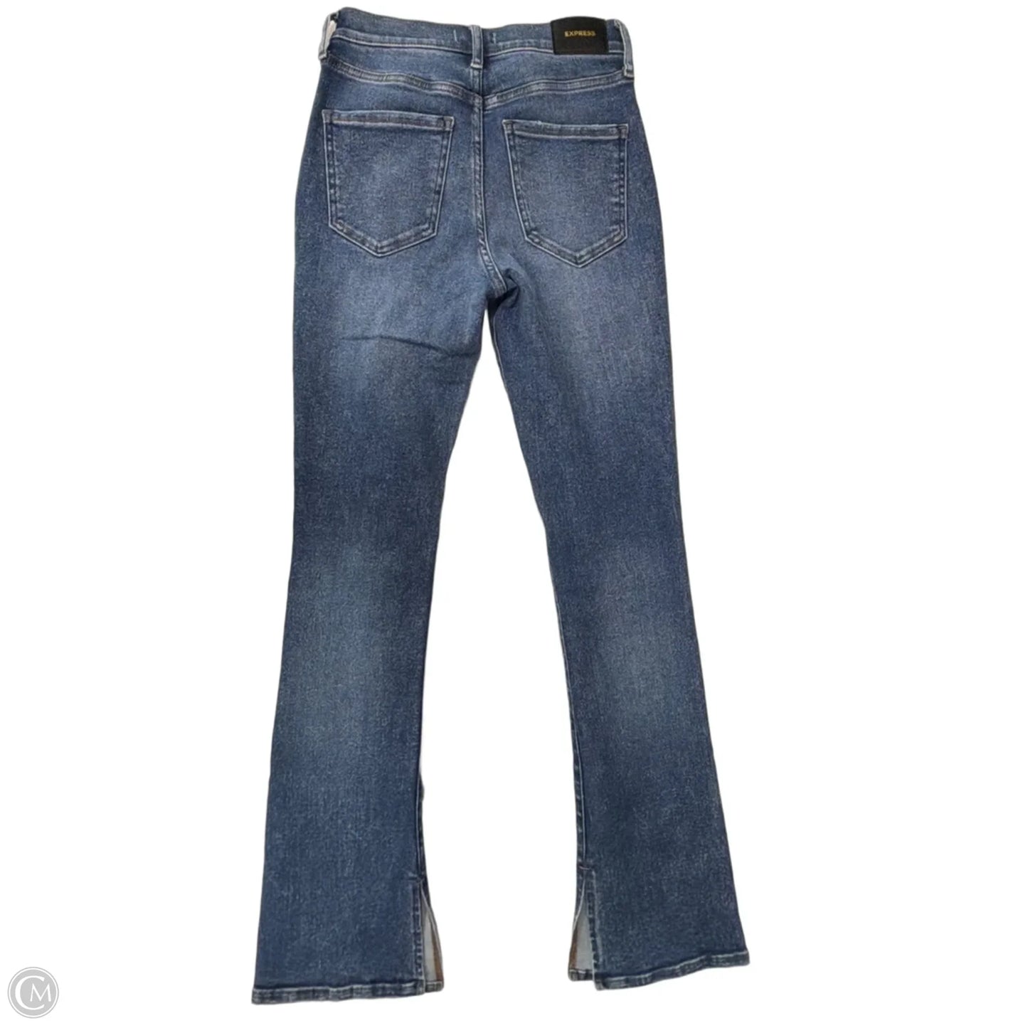 Jeans Straight By Express In Blue Denim, Size: 0