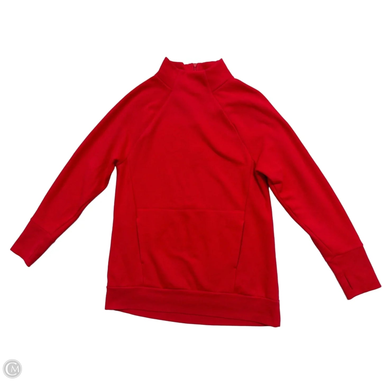 Athletic Sweatshirt Collar By Fabletics In Red, Size: L