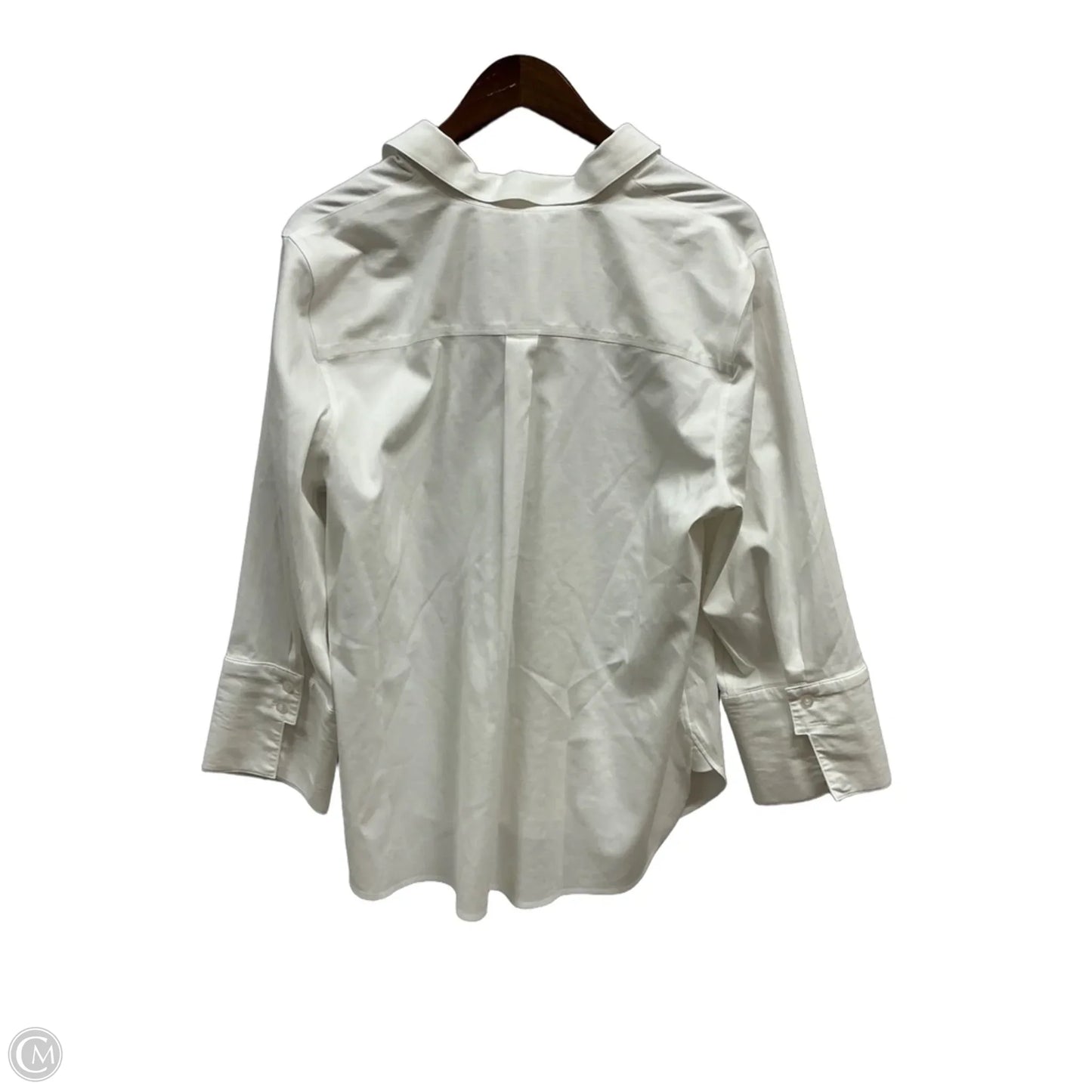 Top Long Sleeve By Chicos In White, Size: Xl