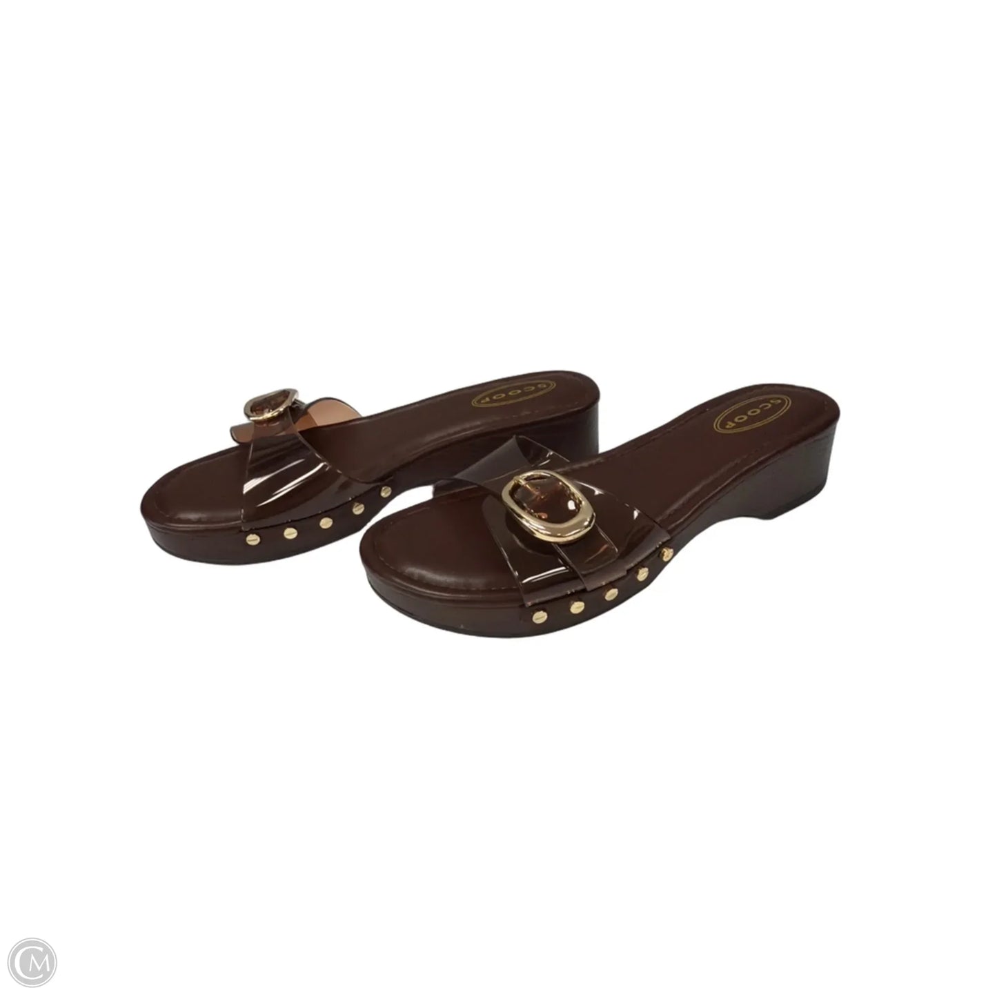 Sandals Flats By Scoop In Brown, Size: 10