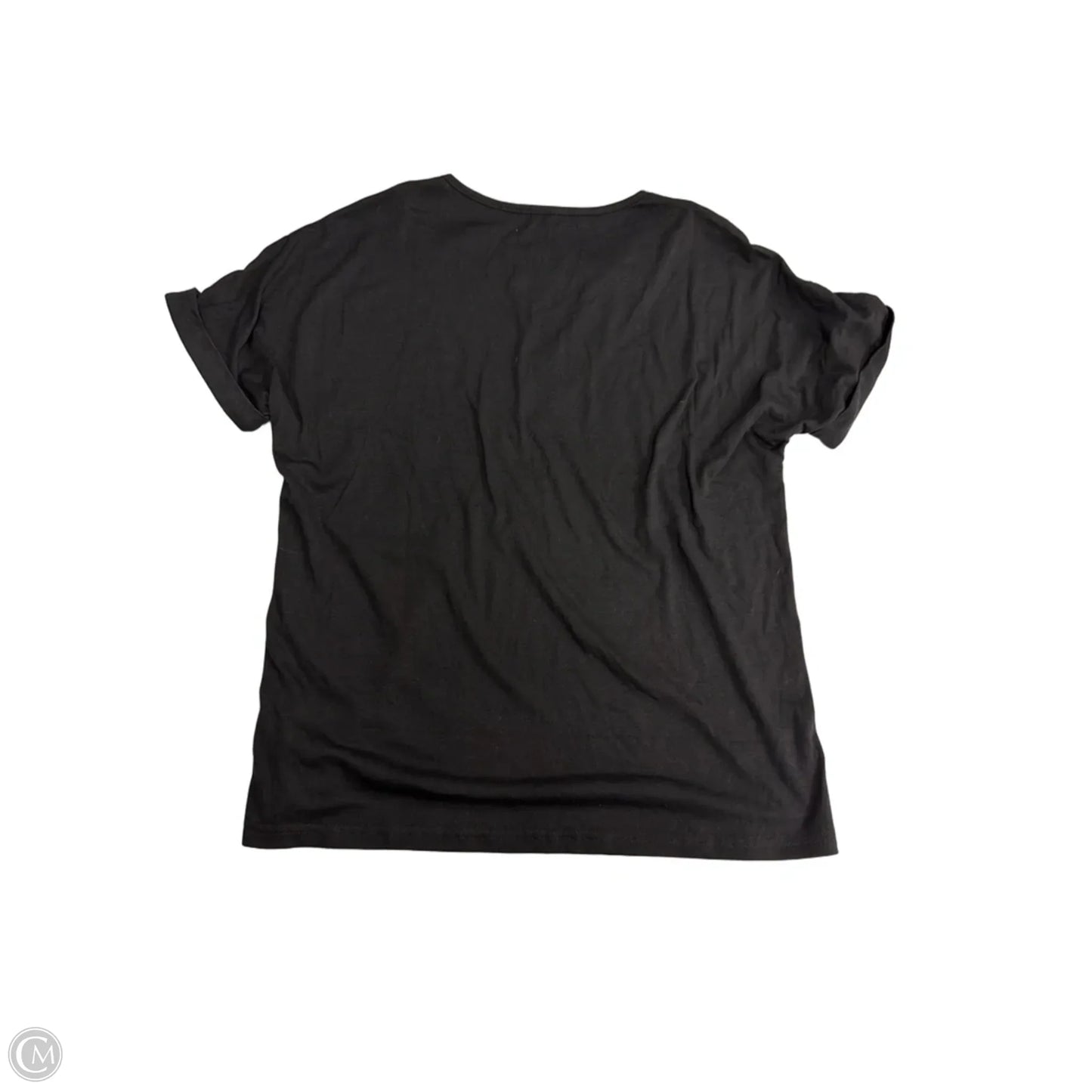 Top Short Sleeve By Clothes Mentor In Black, Size: M