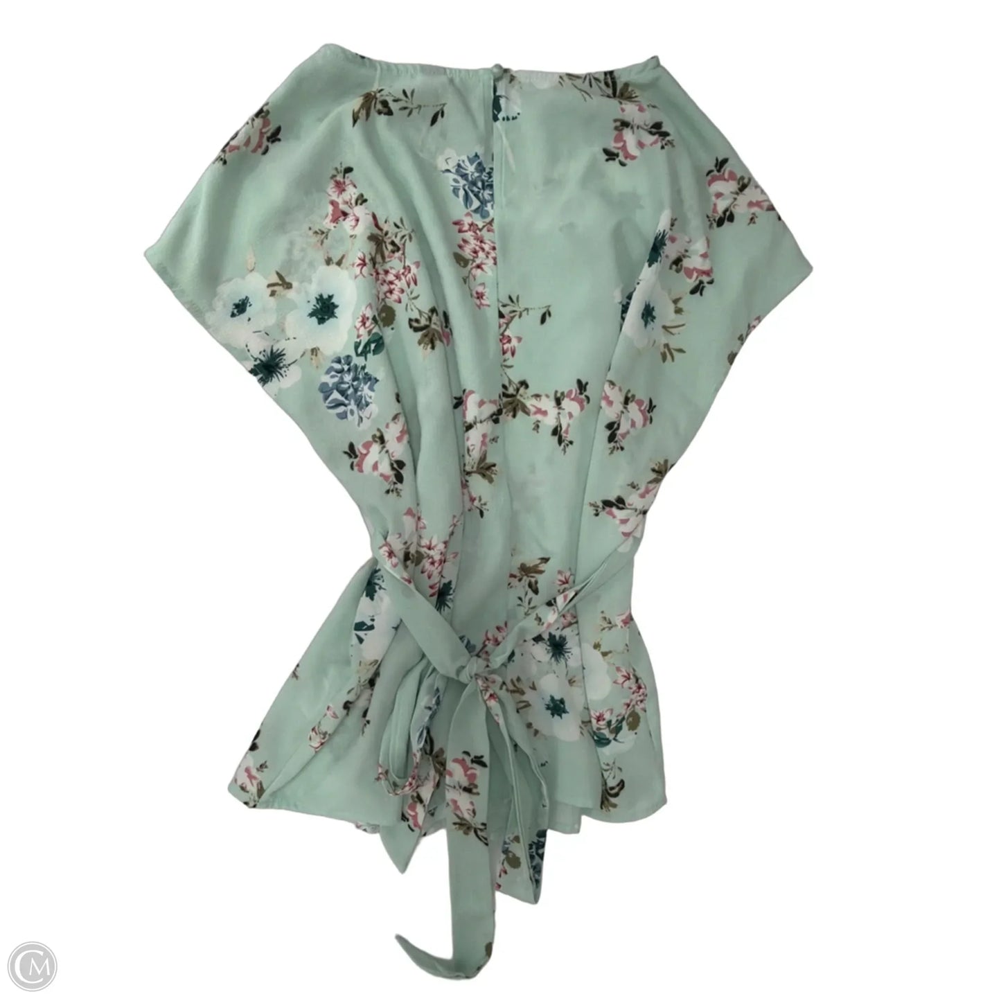 Top Short Sleeve By Shein In Floral Print, Size: 1x