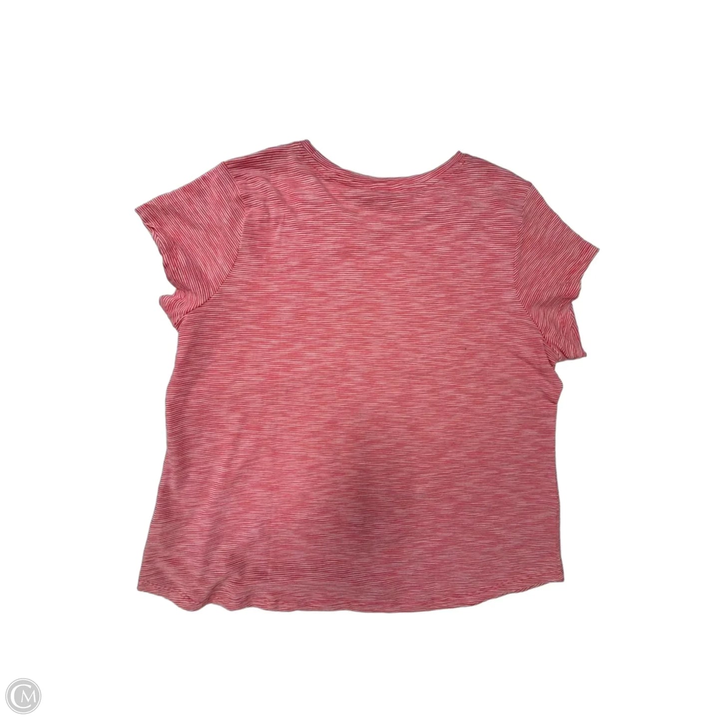 Top Short Sleeve By Liz Claiborne In Striped Pattern, Size: Xxl