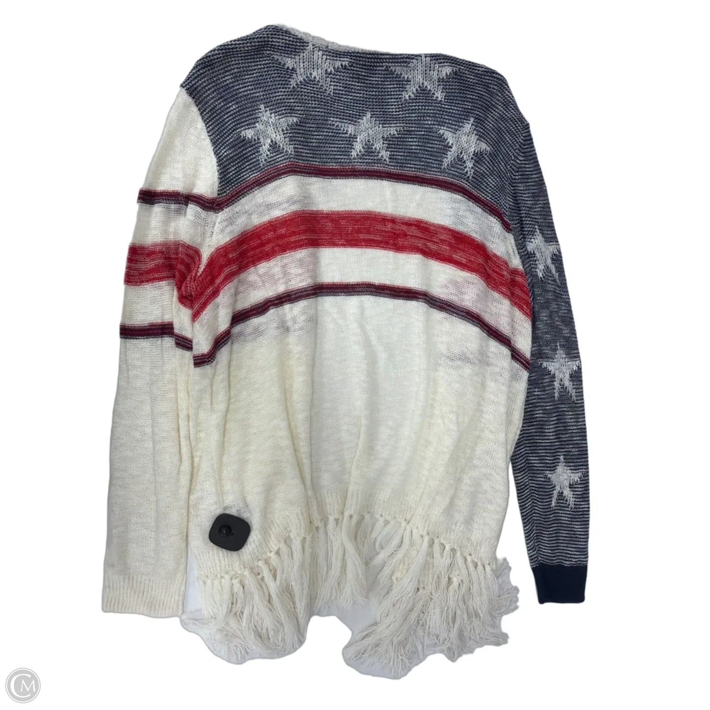 Cardigan By Lane Bryant In Blue Red & White, Size: 1x