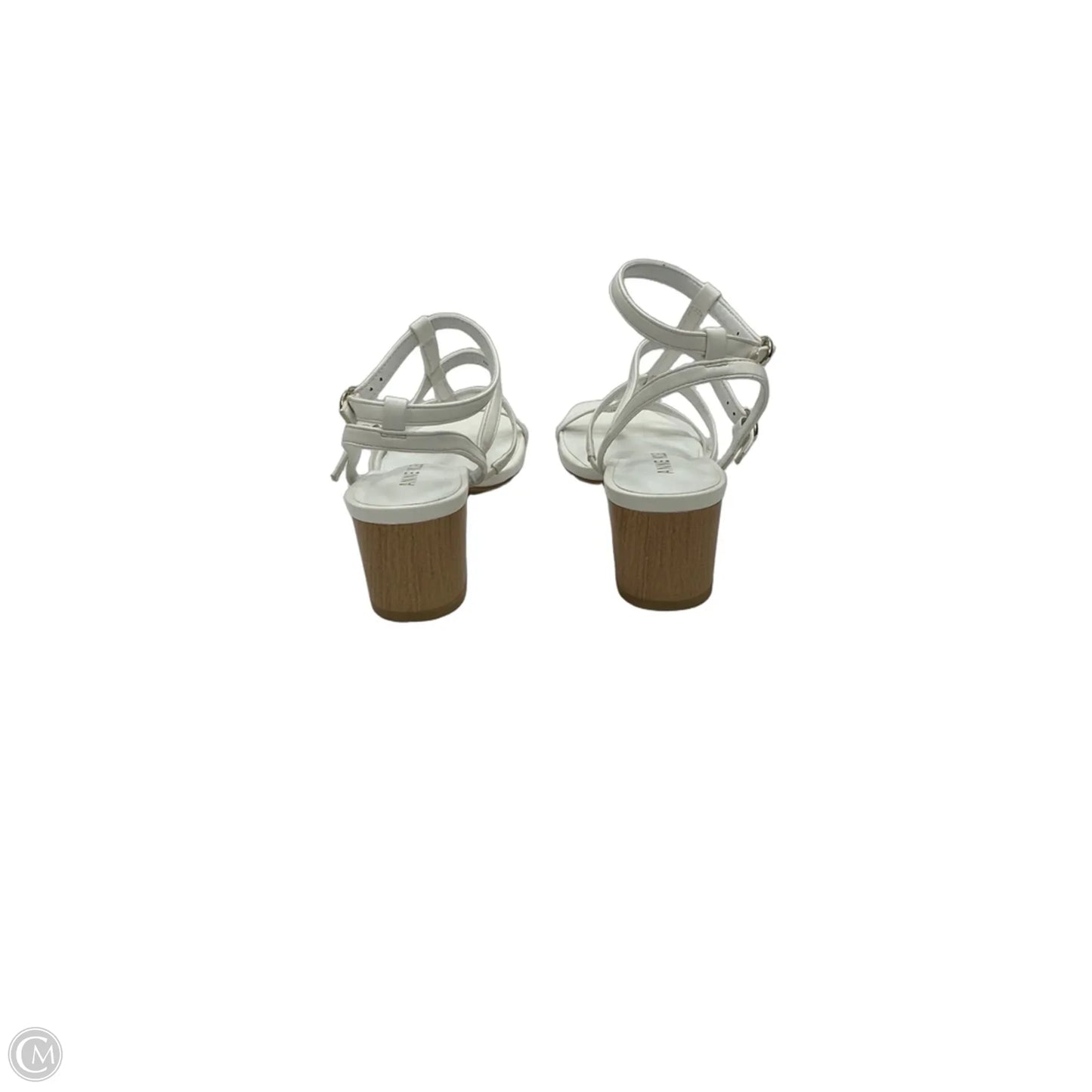 Sandals Heels Block By Anne Klein In White, Size: 6.5