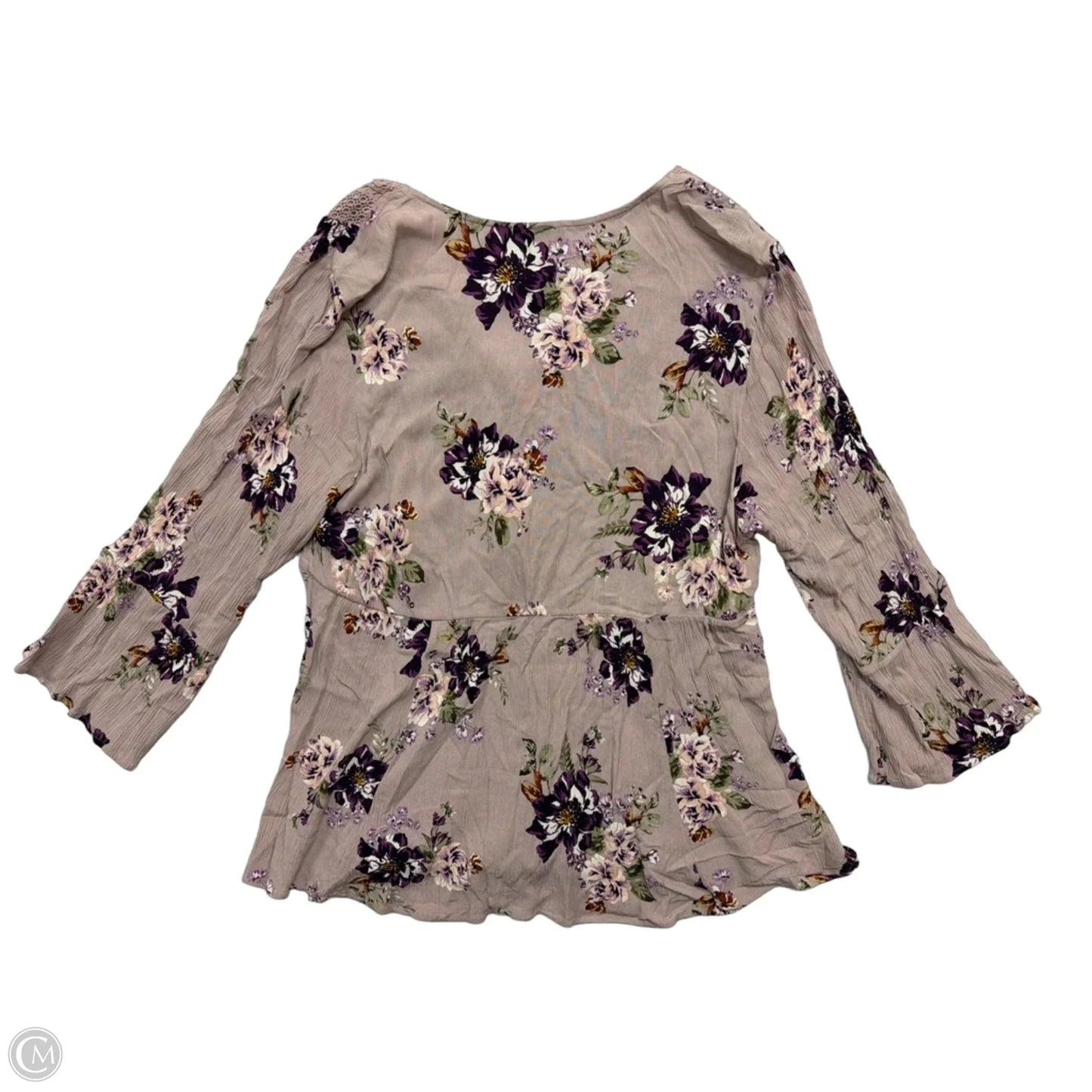 Top 3/4 Sleeve By Torrid In Floral Print, Size: 2x