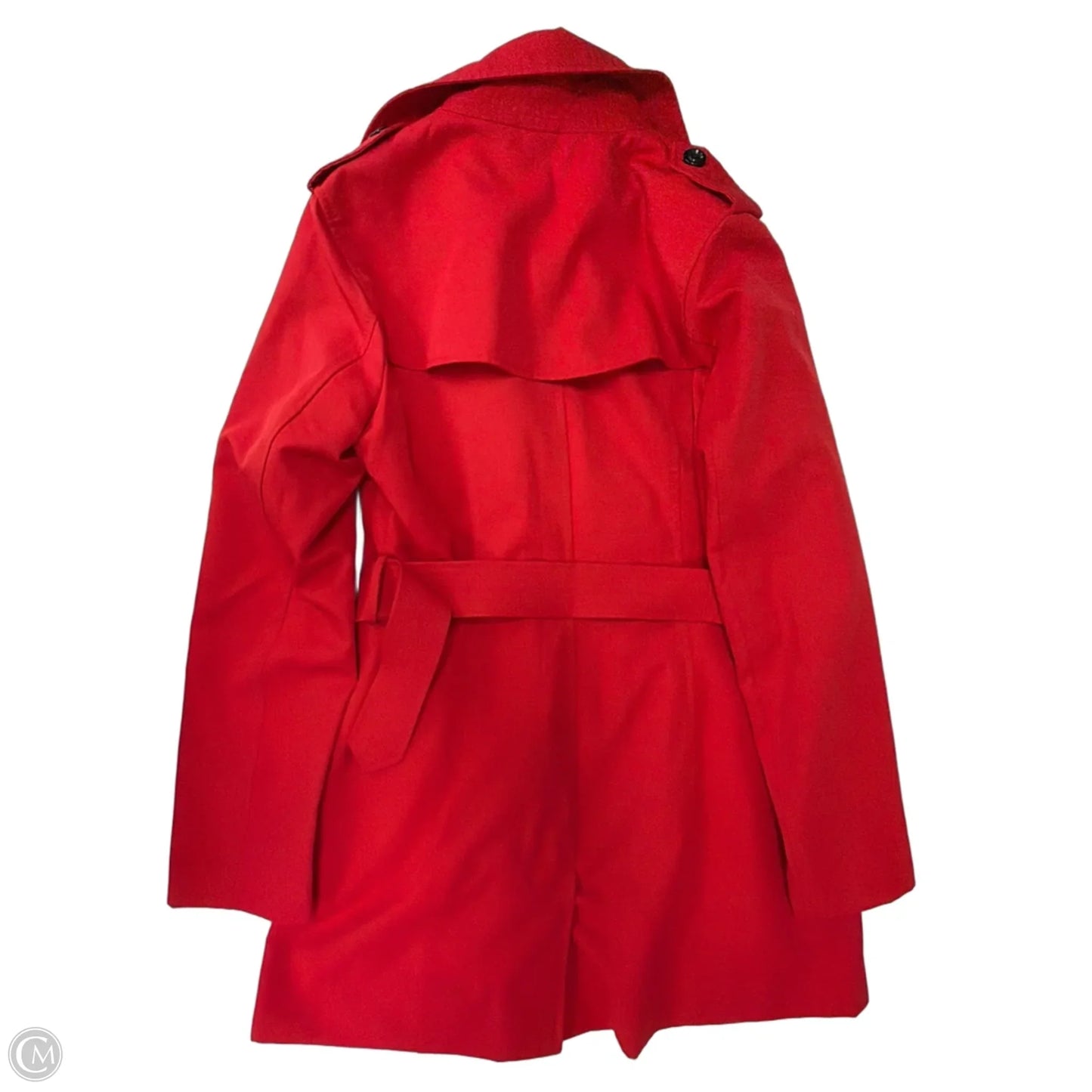 Coat Trench Coat By Lands End In Red, Size: S