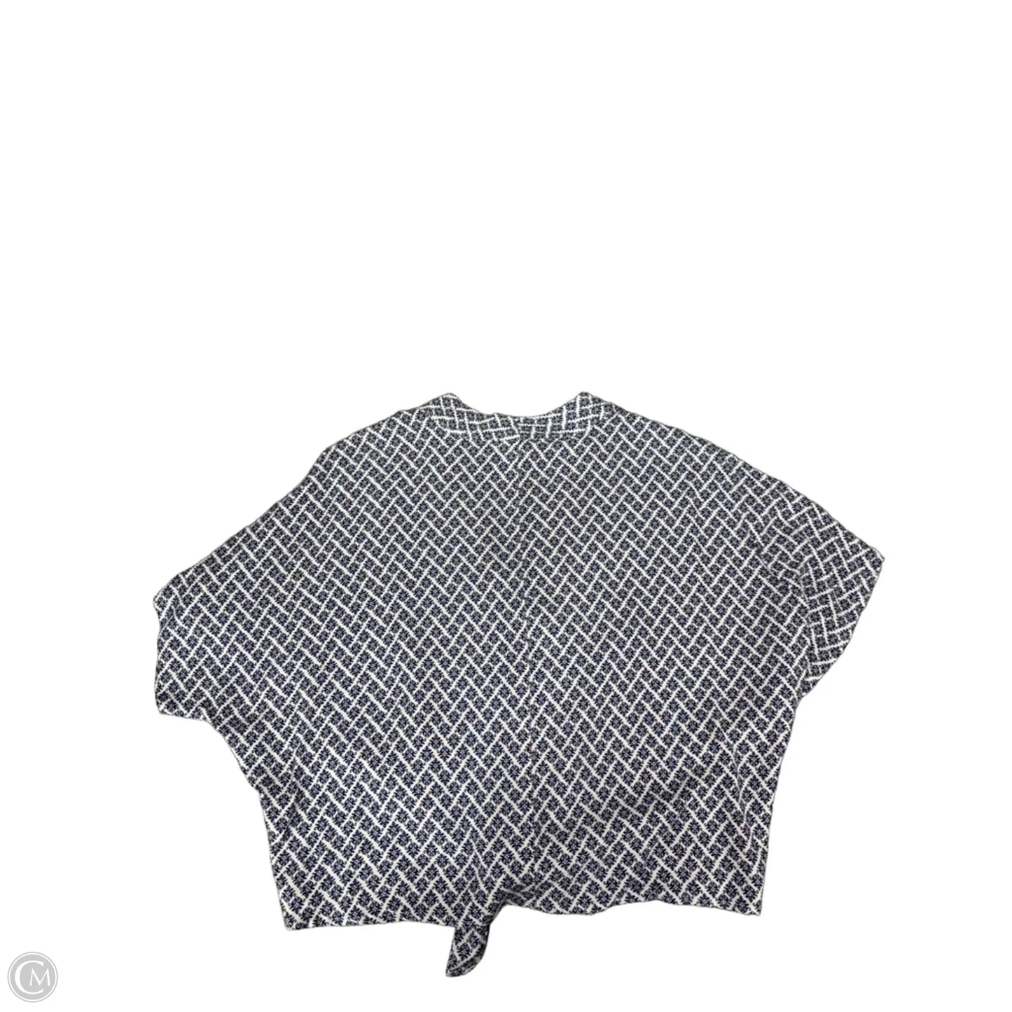 Top Short Sleeve By Sim & Sam In Blue & White, Size: M