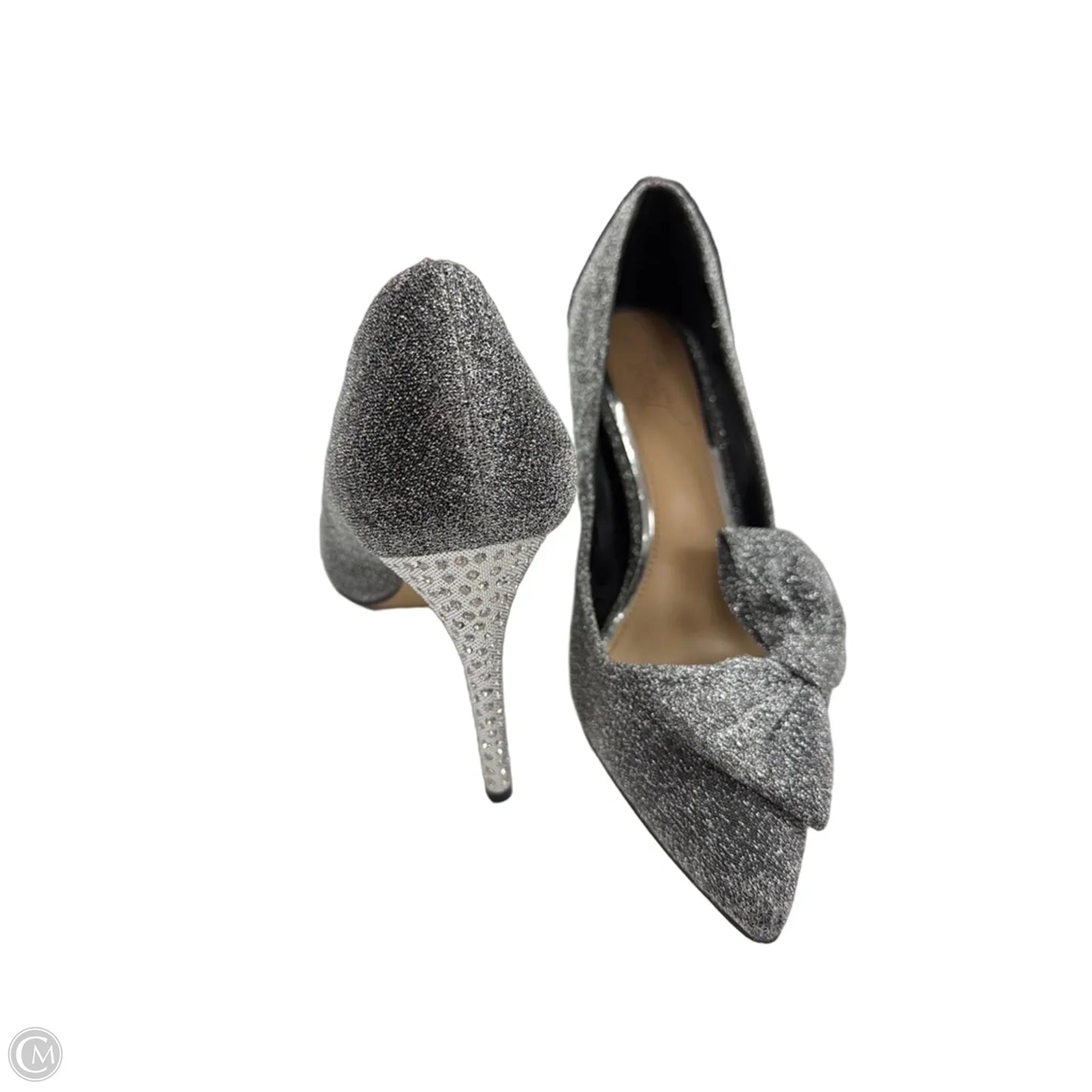 Shoes Heels Stiletto By Badgley Mischka In Silver, Size: 8