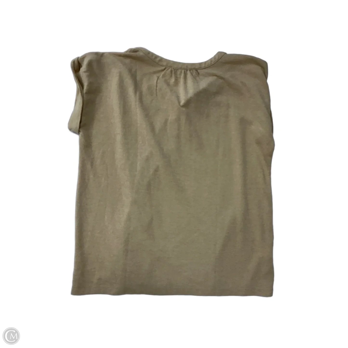 Top Short Sleeve By Loft In Tan, Size: Xs
