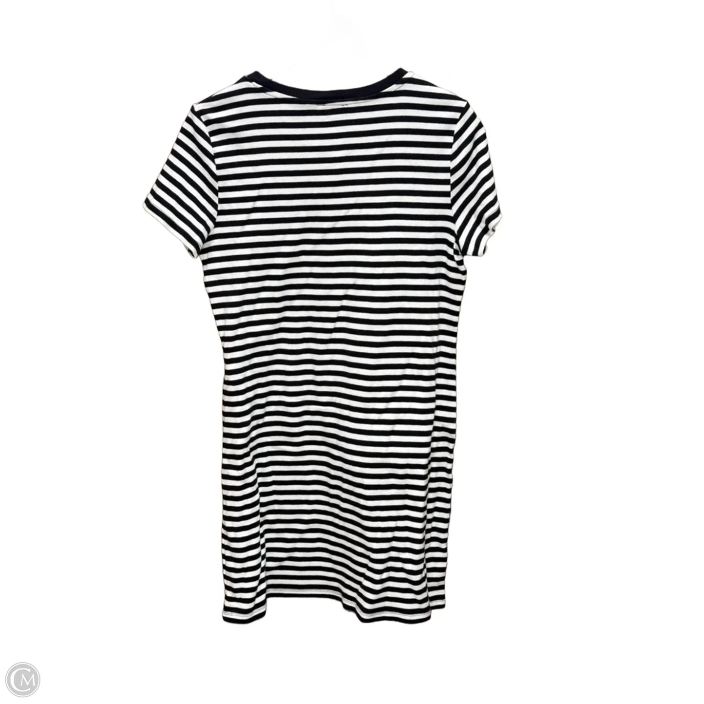 Dress Casual Midi By Calvin Klein In Striped Pattern, Size: M