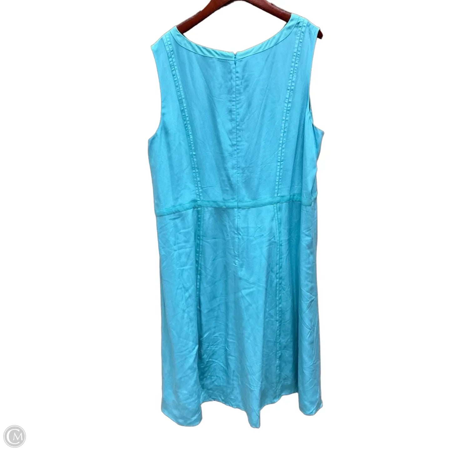 Dress Casual Midi By Talbots In Blue, Size: 1x