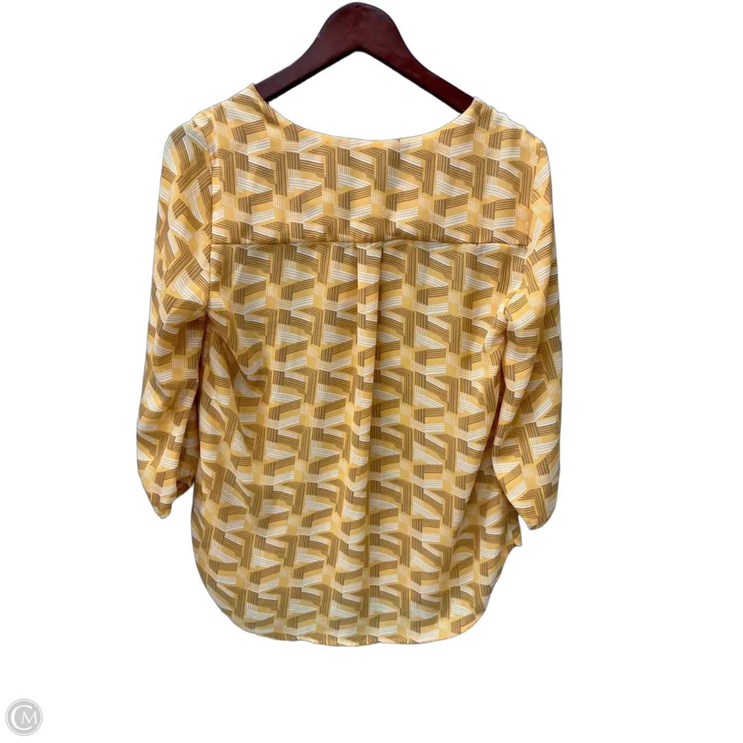 Top 3/4 Sleeve By Pleione In Orange, Size: M